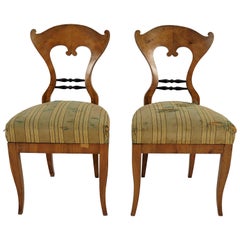 Antique Biedermeier Dining Chairs, Set of 2