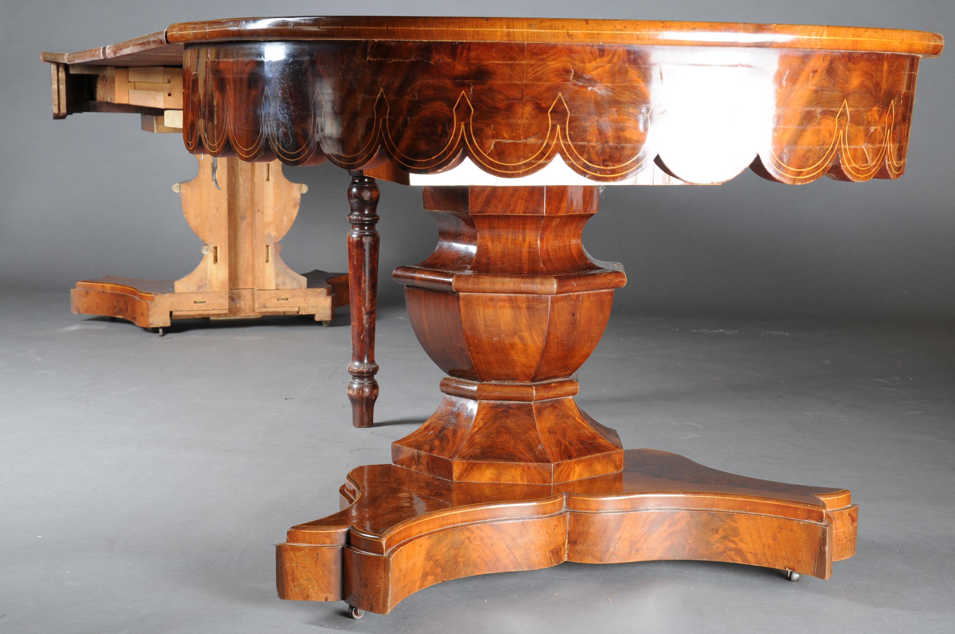Antique Biedermeier dining table/dining table, mahogany, around 1820 3