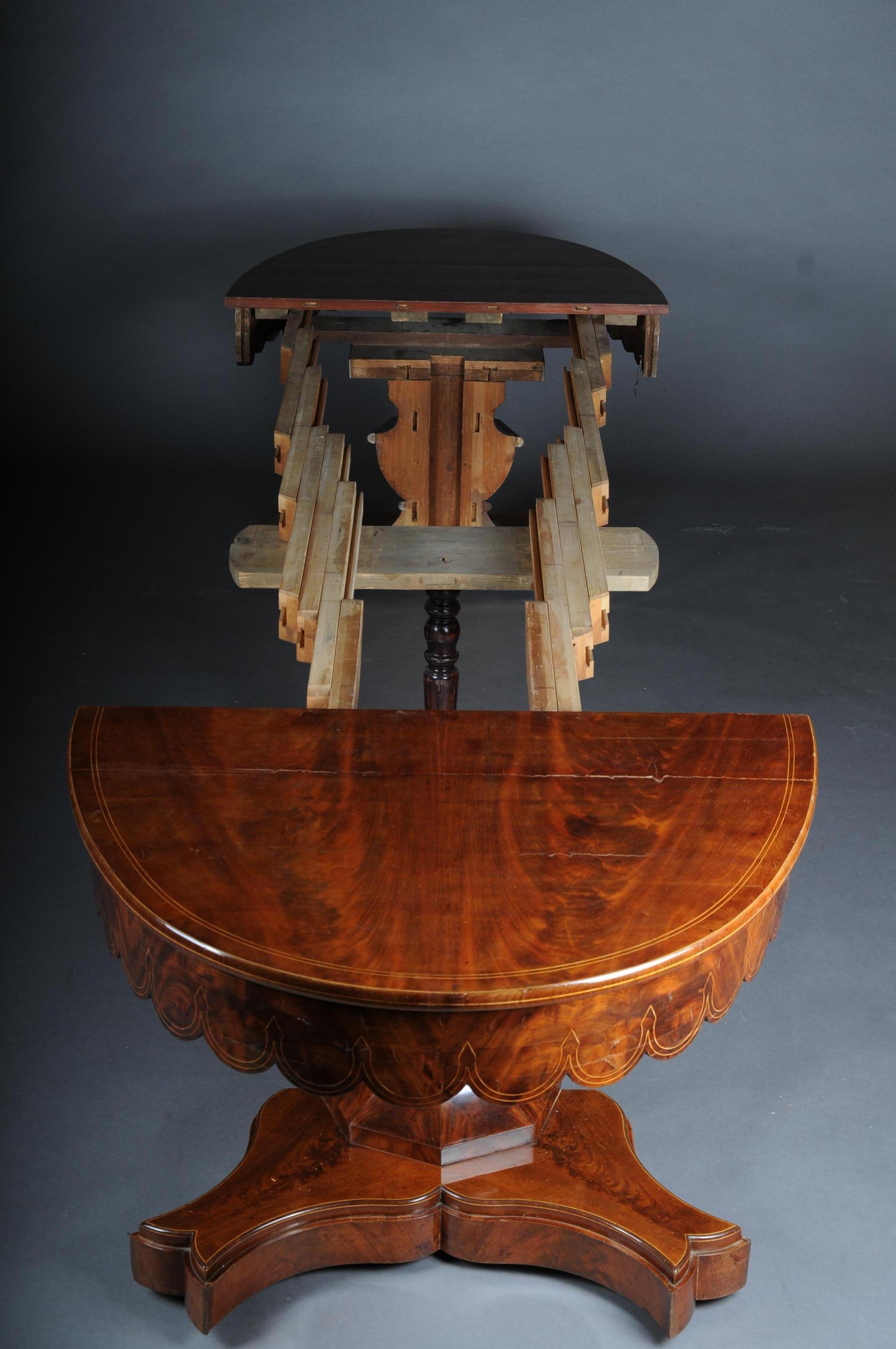 Antique Biedermeier dining table/dining table, mahogany, around 1820 4