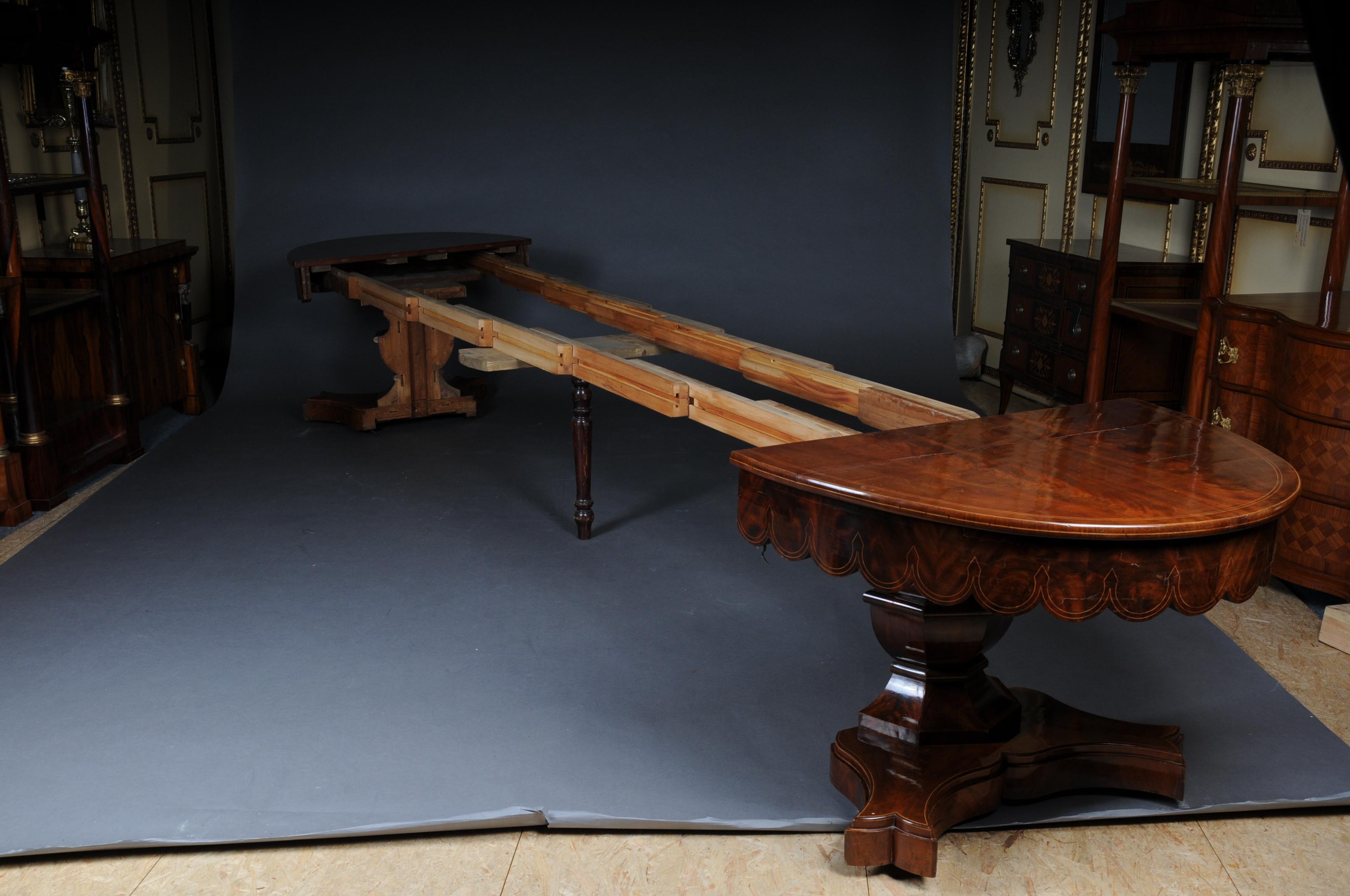 Antique Biedermeier dining table/dining table, mahogany, around 1820 6