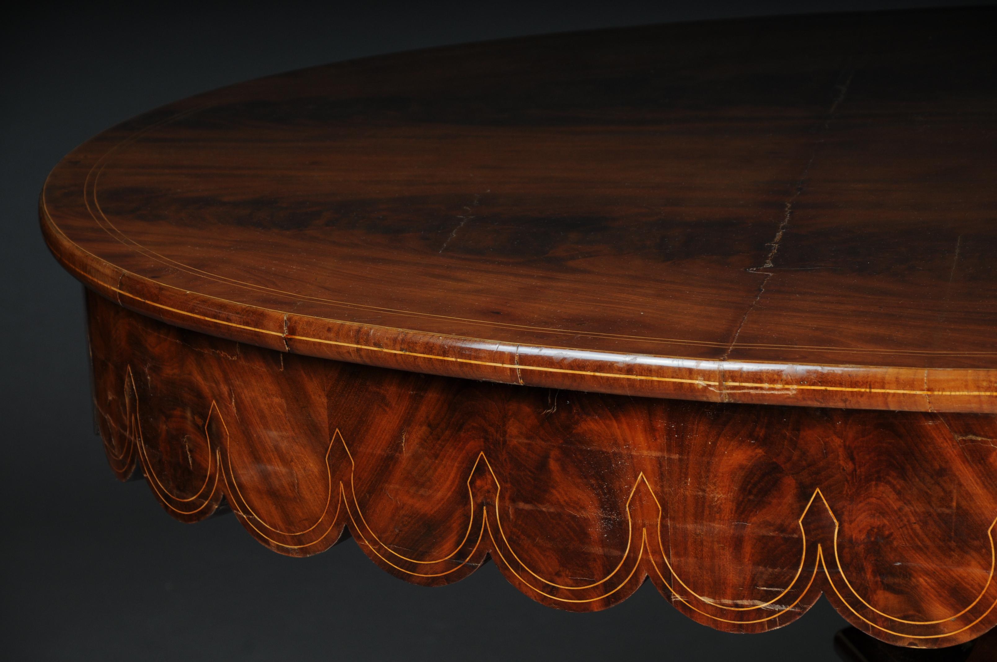 Antique Biedermeier dining table/dining table, mahogany, around 1820 10