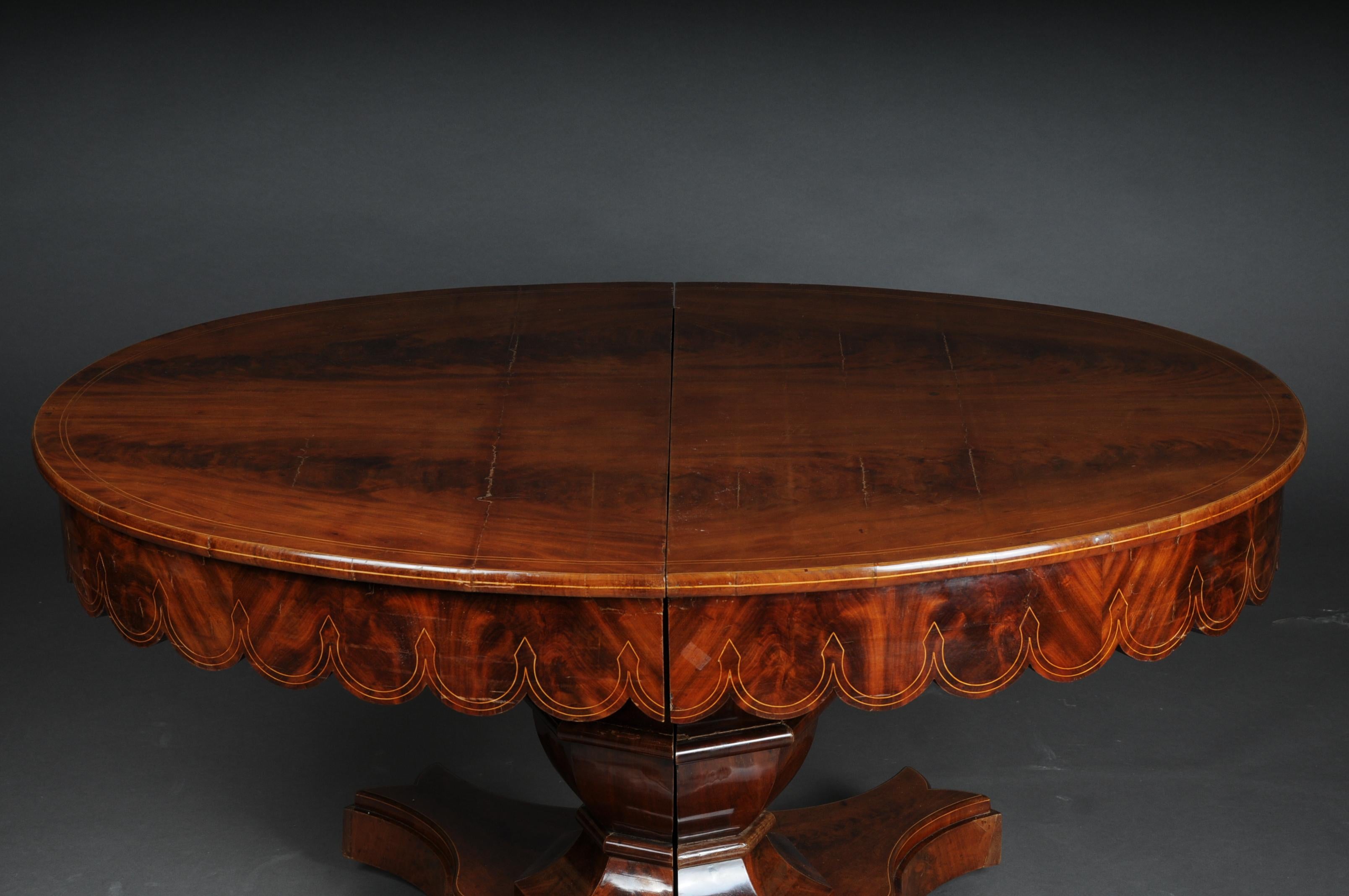 Antique Biedermeier dining table/dining table, mahogany, around 1820 11