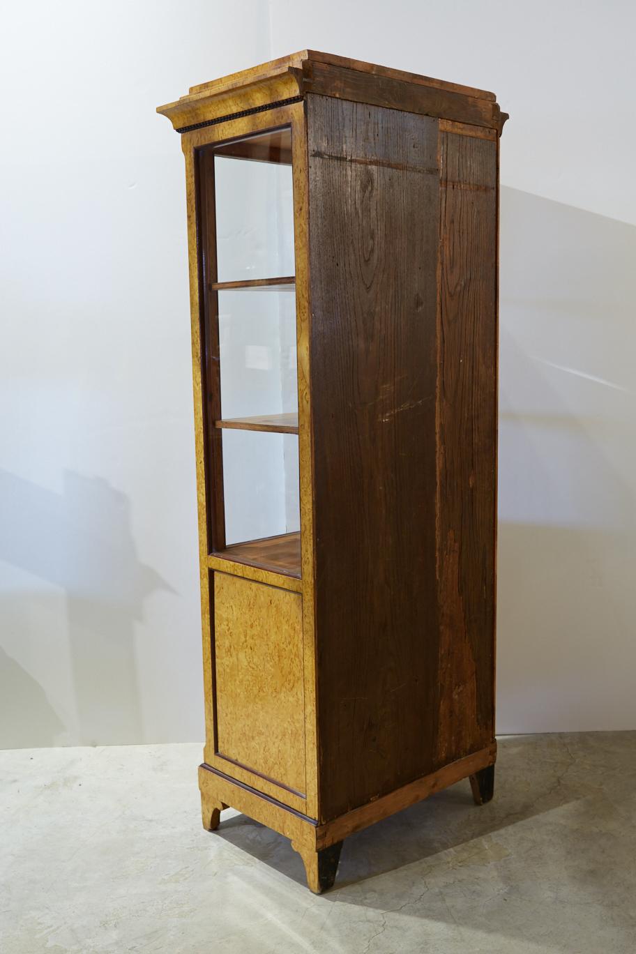 German Antique Biedermeier Display Cabinet