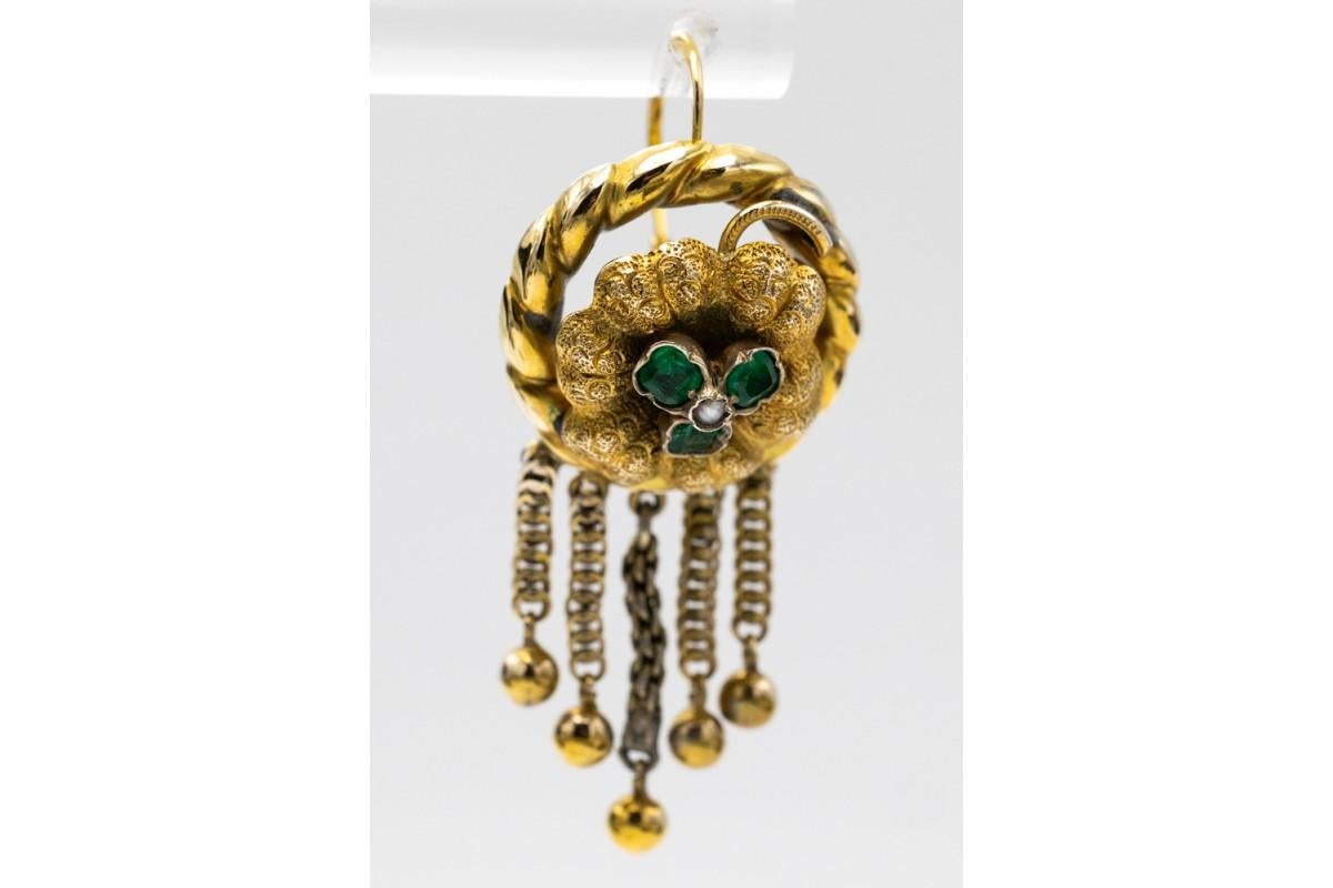 Vittoriano Orecchini antichi Biedermeier, Austria-Ungheria, fine XIX secolo in vendita