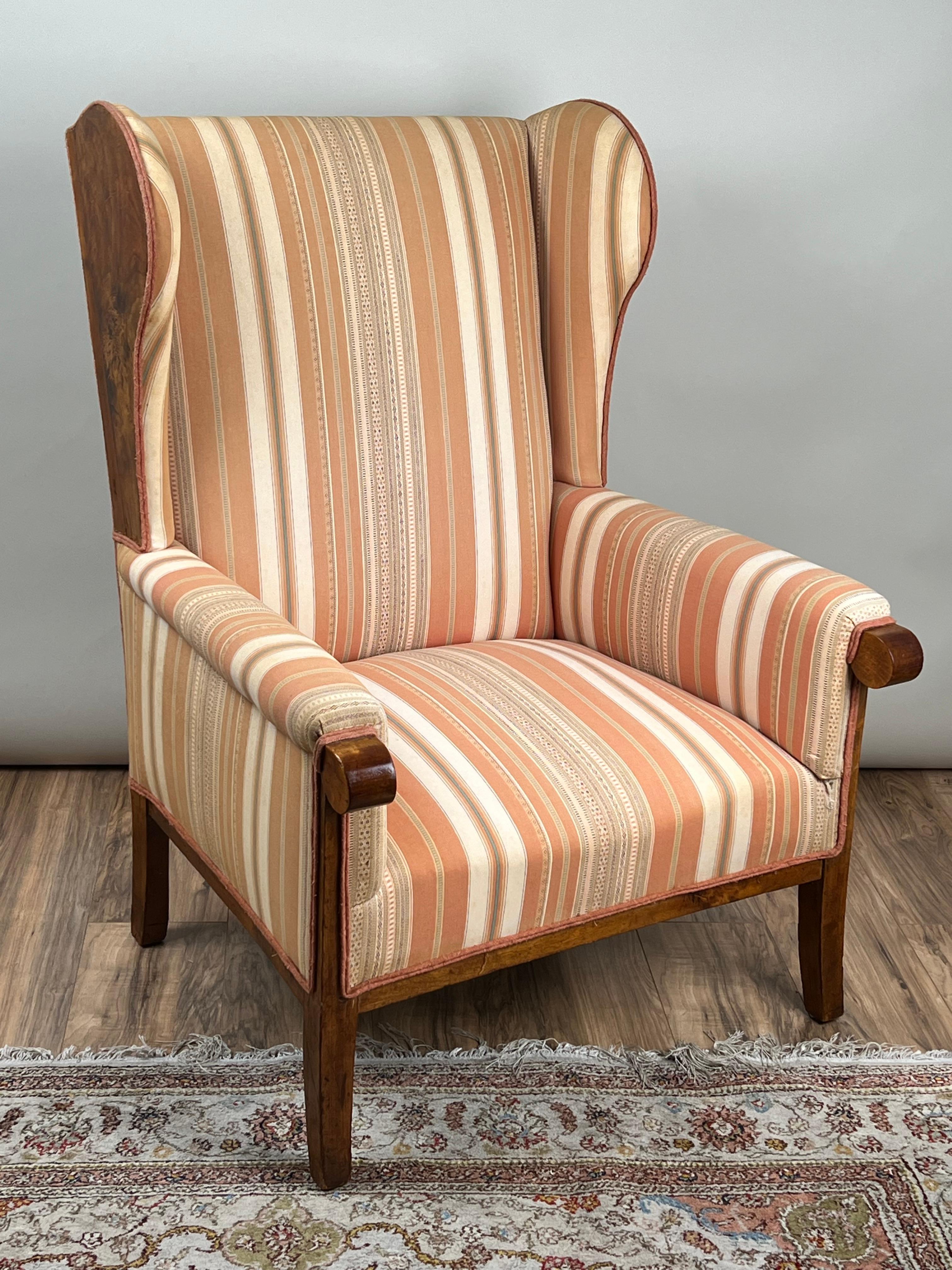 Silla antigua Biedermeier con respaldo de madera de frutal c. Mediados del siglo XIX en venta 7