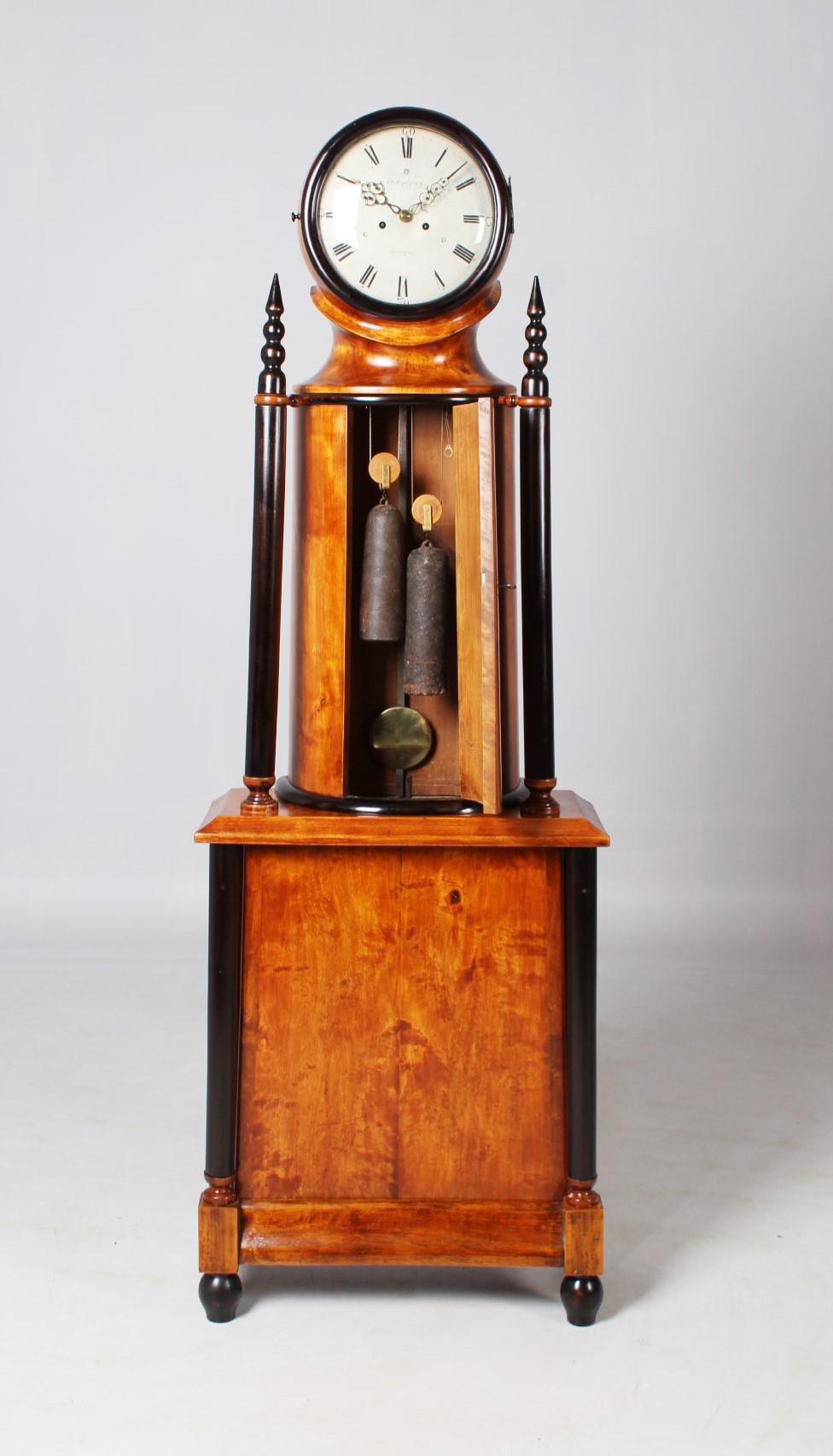 Antique Biedermeier Grandfather Clock, Longcase, Sweden, Birchwood, circa 1830 8