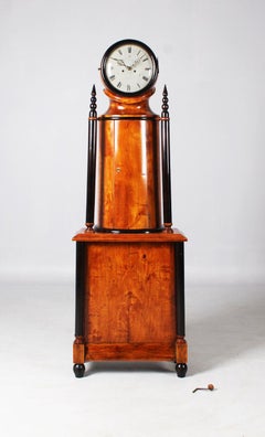 Antike antike Biedermeier-Standuhr, Standuhr, Schweden, Birkenholz, um 1830