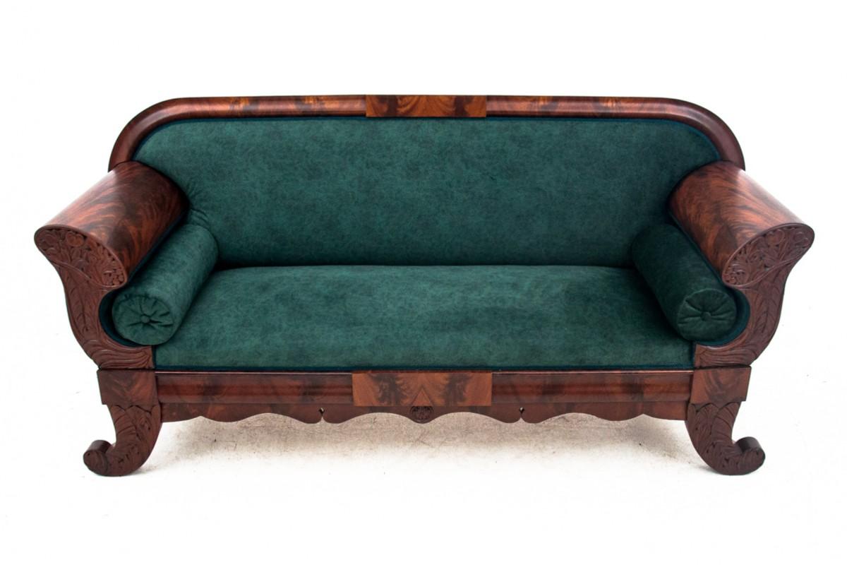 Antique Biedermeier Green Sofa, Scandinavia, 1890s, Restored 4