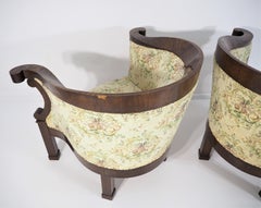 Antique Biedermeier Living Room Set, Set of 3