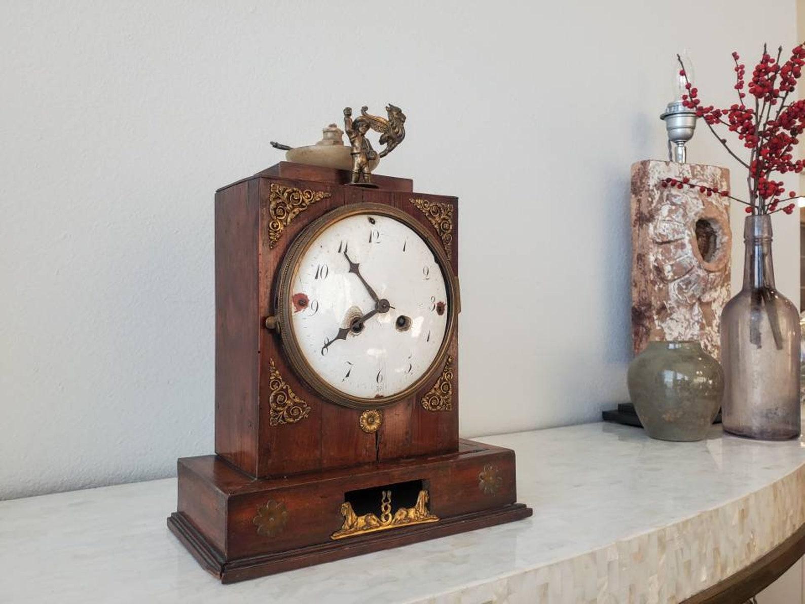 19th Century Antique Biedermeier Mantel Clock