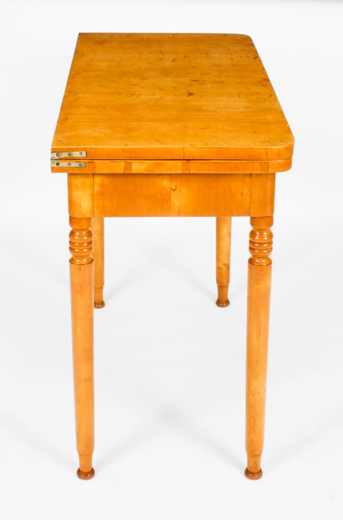 Ancienne console/table à cartes Biedermeier Maserbirch et miroir 19ème siècle en vente 6