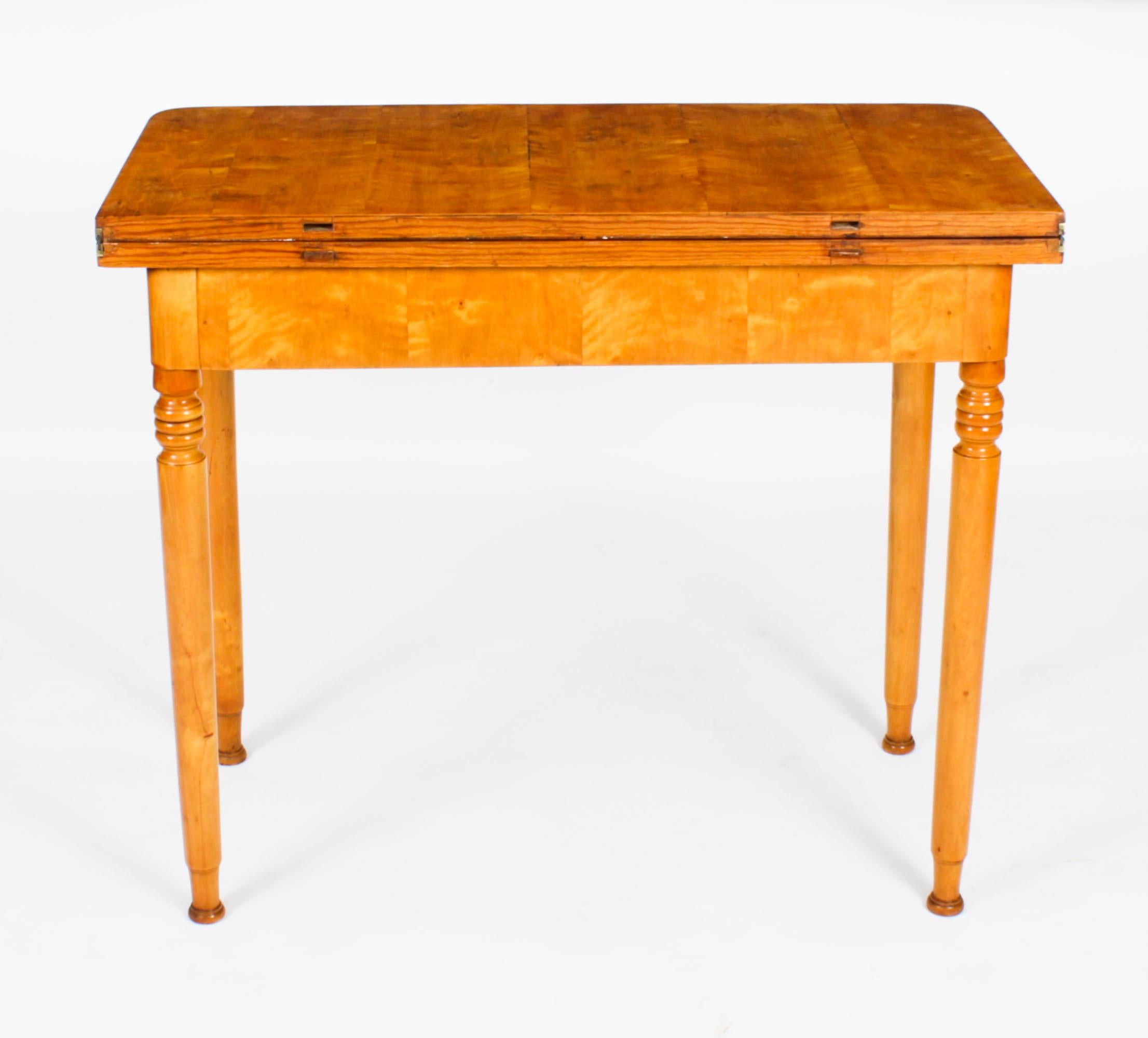 Ancienne console/table à cartes Biedermeier Maserbirch et miroir 19ème siècle en vente 7