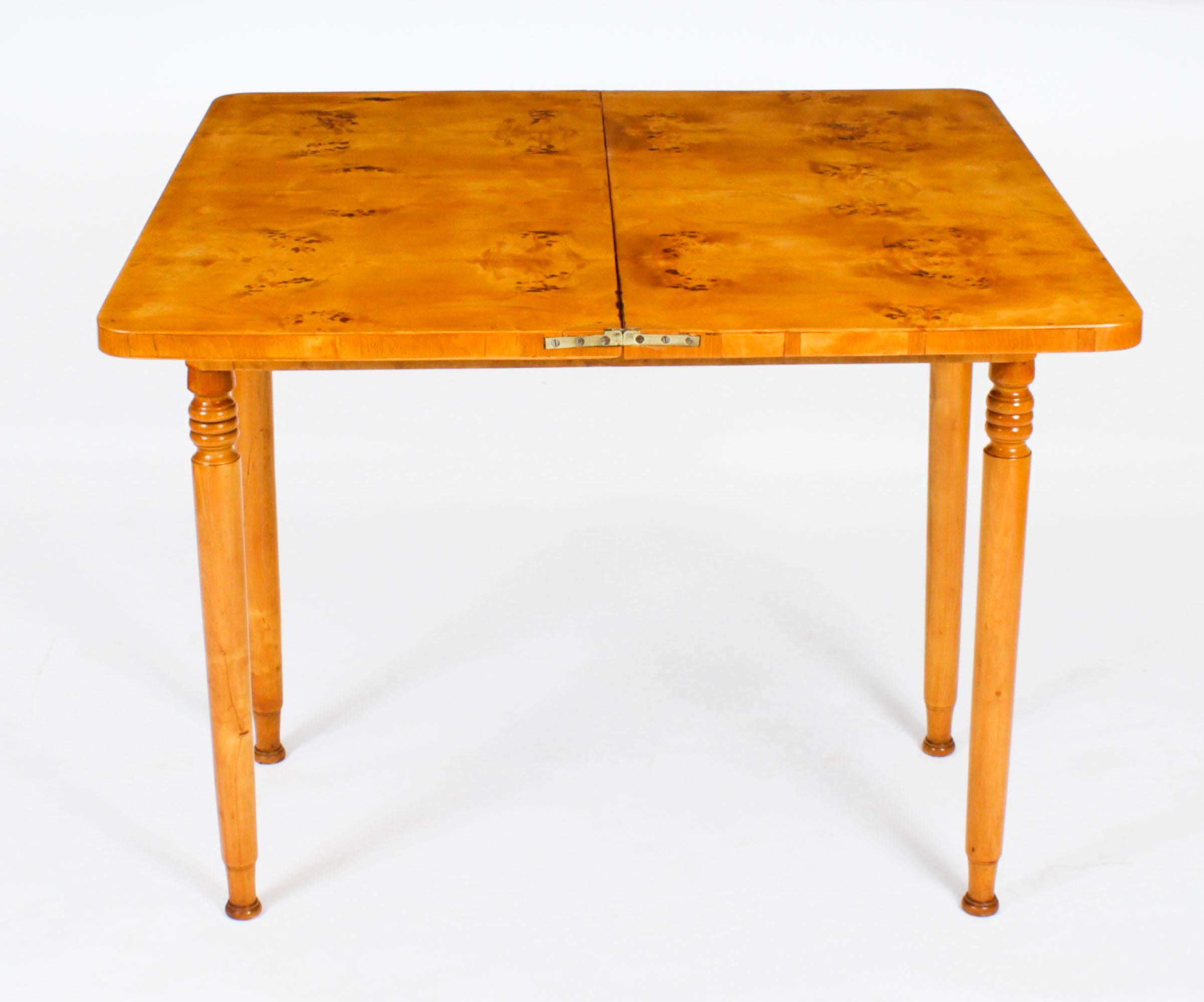 Ancienne console/table à cartes Biedermeier Maserbirch et miroir 19ème siècle en vente 8
