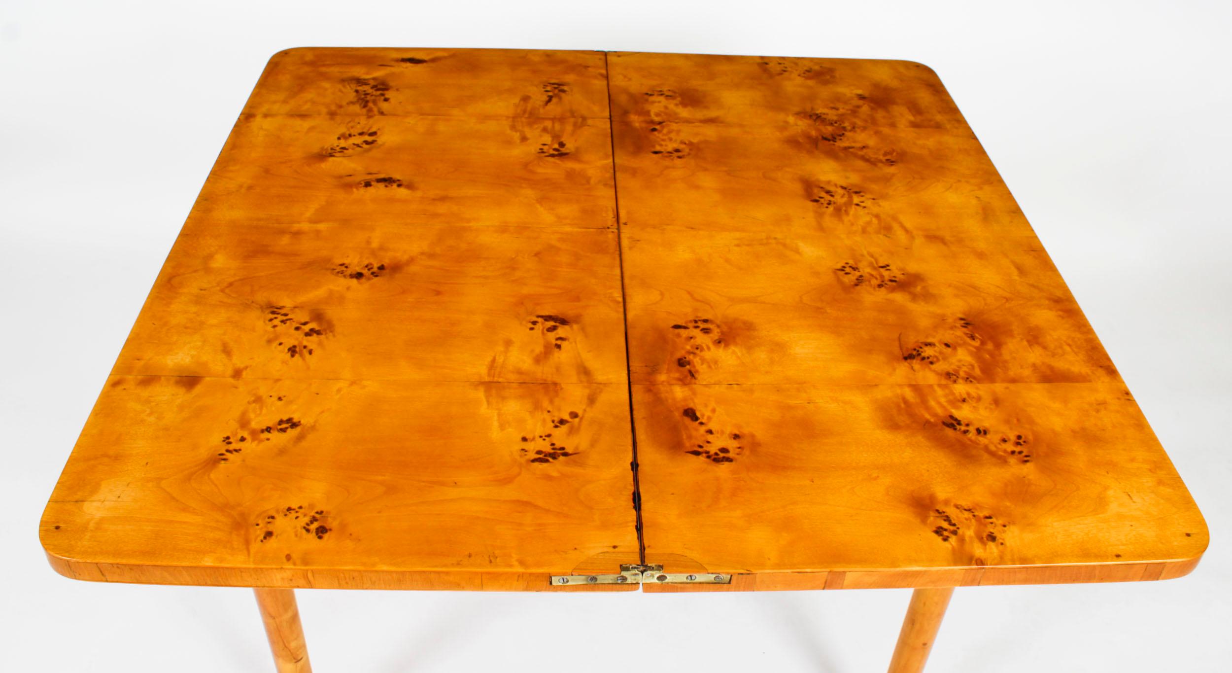 Ancienne console/table à cartes Biedermeier Maserbirch et miroir 19ème siècle en vente 9