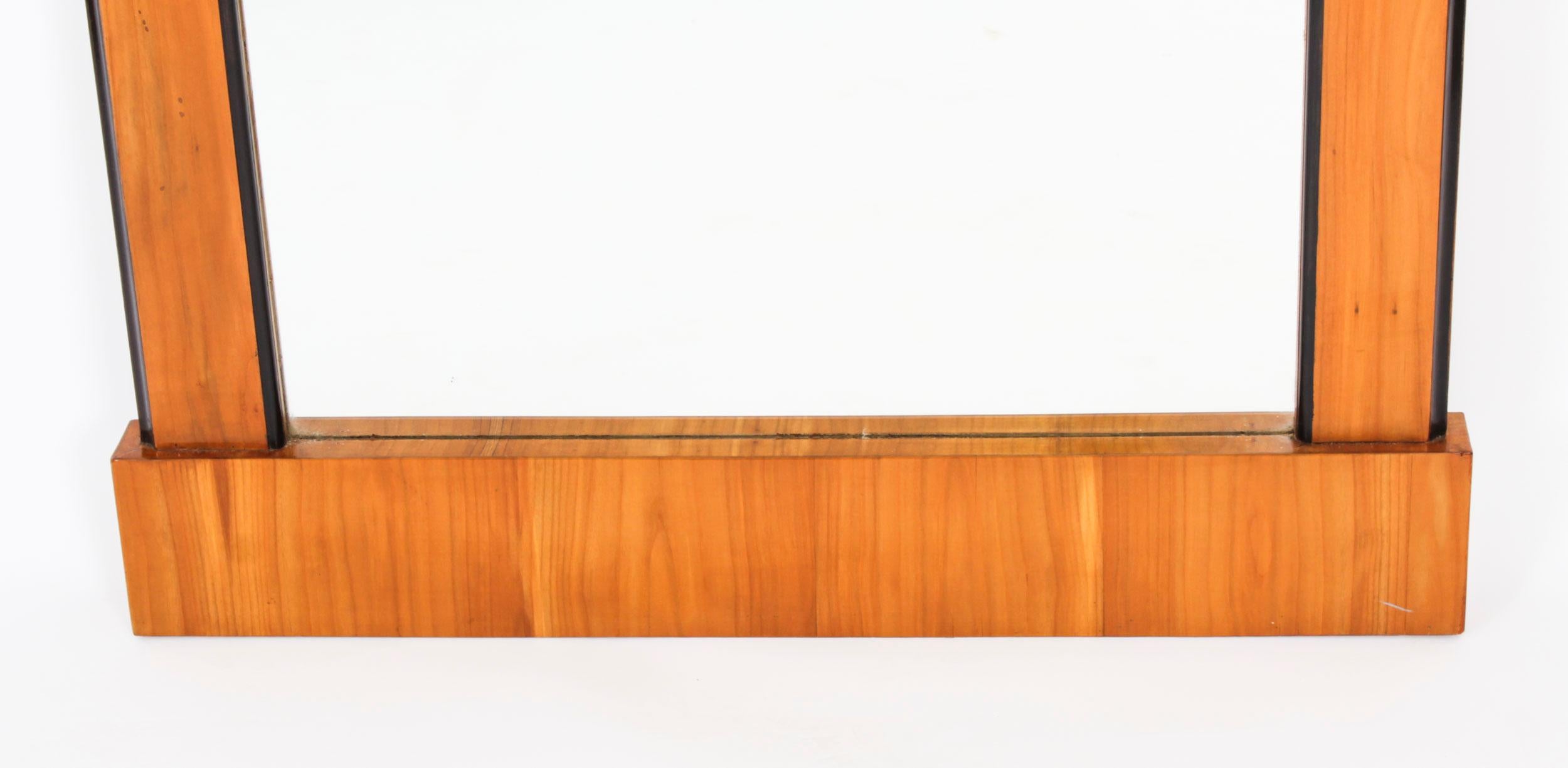 Ancienne console/table à cartes Biedermeier Maserbirch et miroir 19ème siècle en vente 13