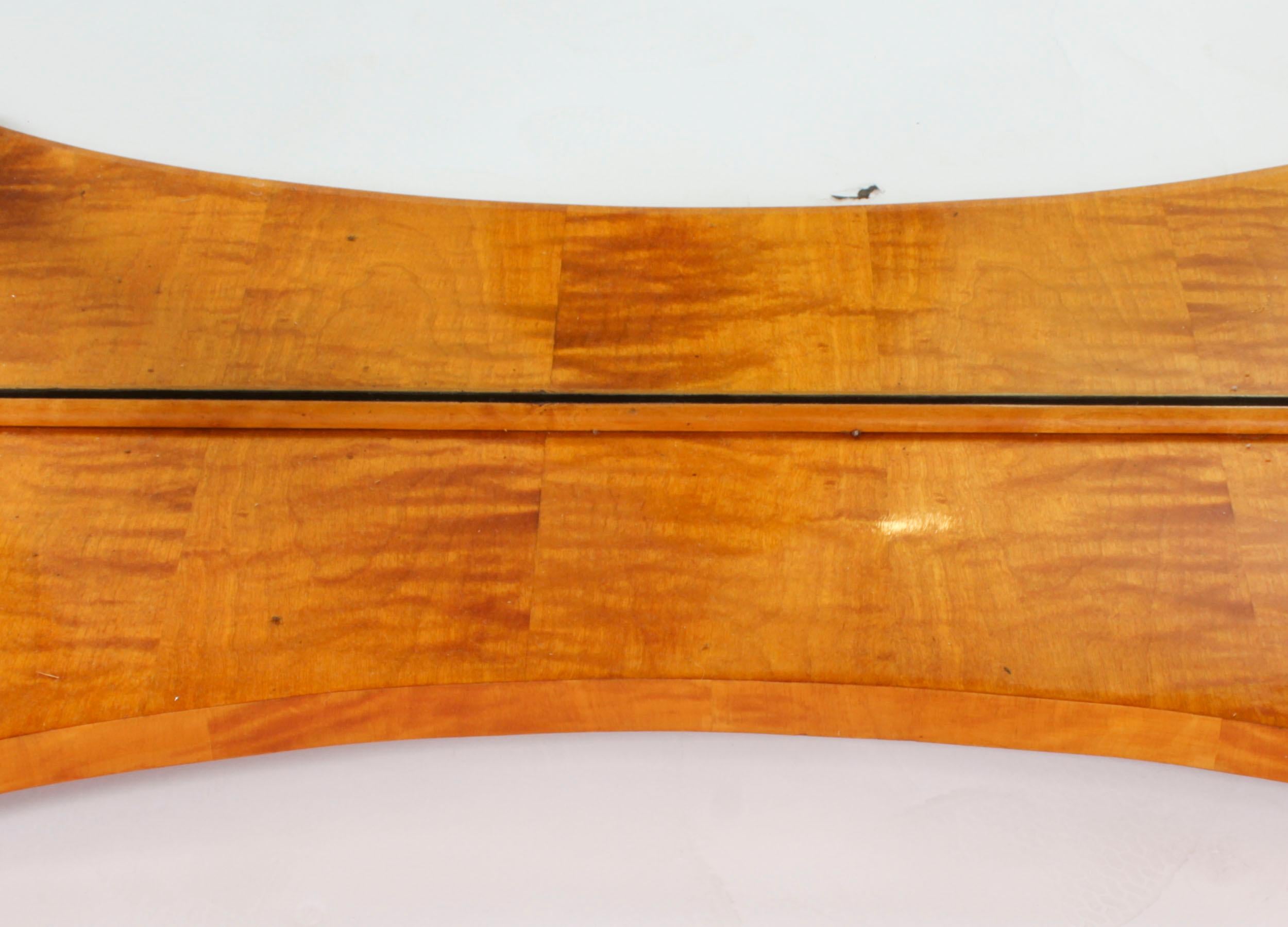 Bois Ancienne table console Biedermeier Maserbirch du 19ème siècle en vente