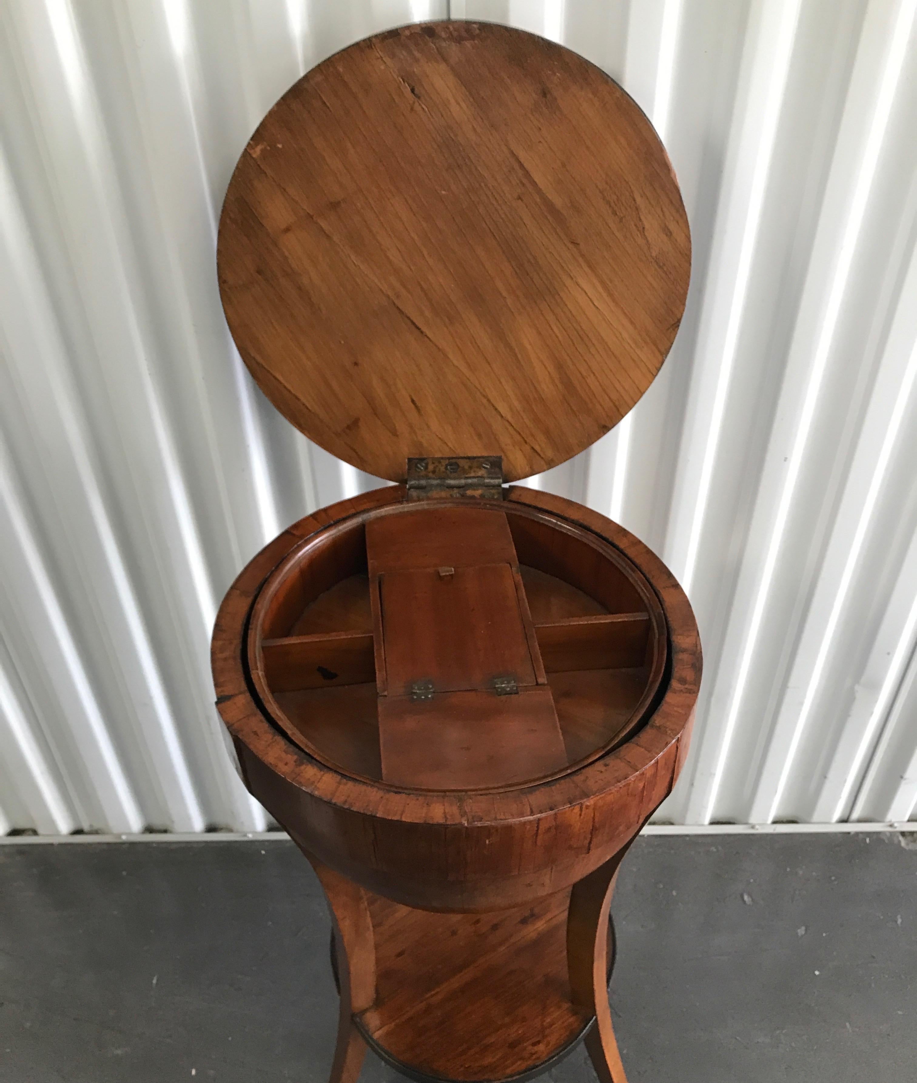 antique sewing side table