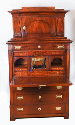 Antique Biedermeier Secretaire Chest Secretaire Abattant 19th Century