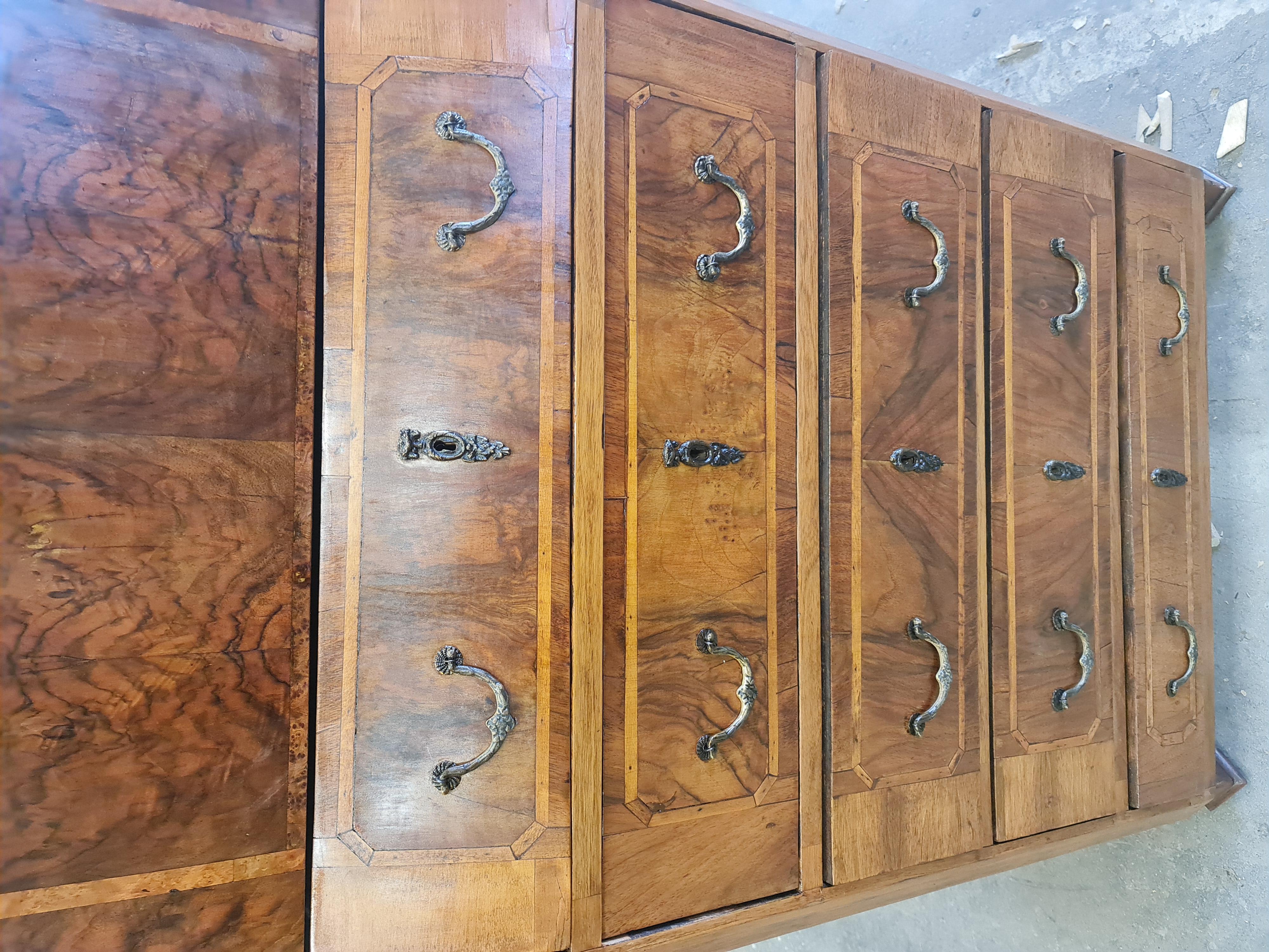 Inlay Antique Biedermeier Secretary, 20th Century For Sale