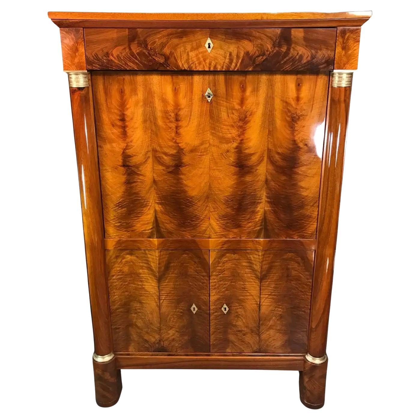 Ancien bureau secrétaire Biedermeier, Allemagne 1820