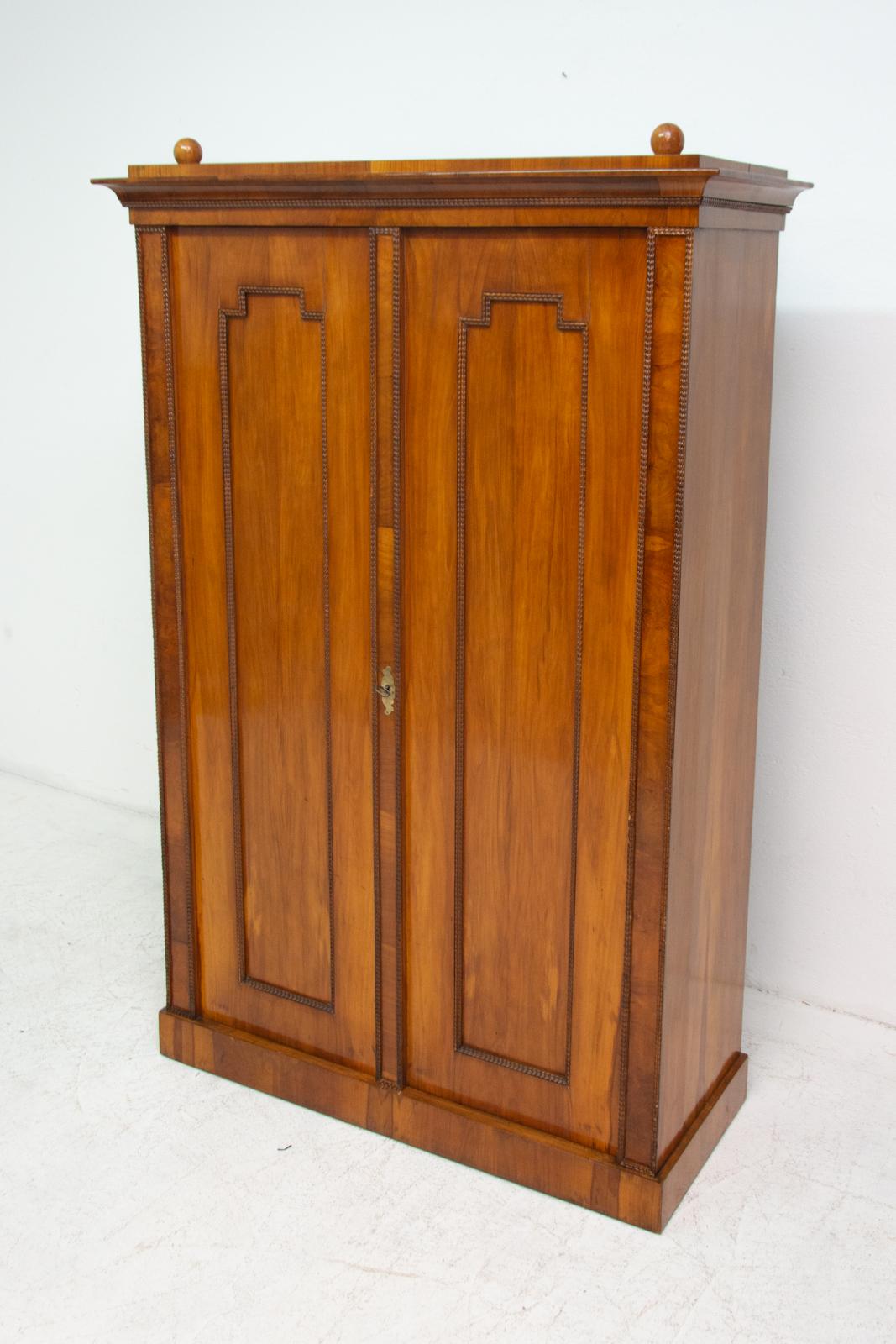 Austrian Antique Biedermeier Shelf Cabinet-Wardrobe, 1830s, Austria-Hungary For Sale
