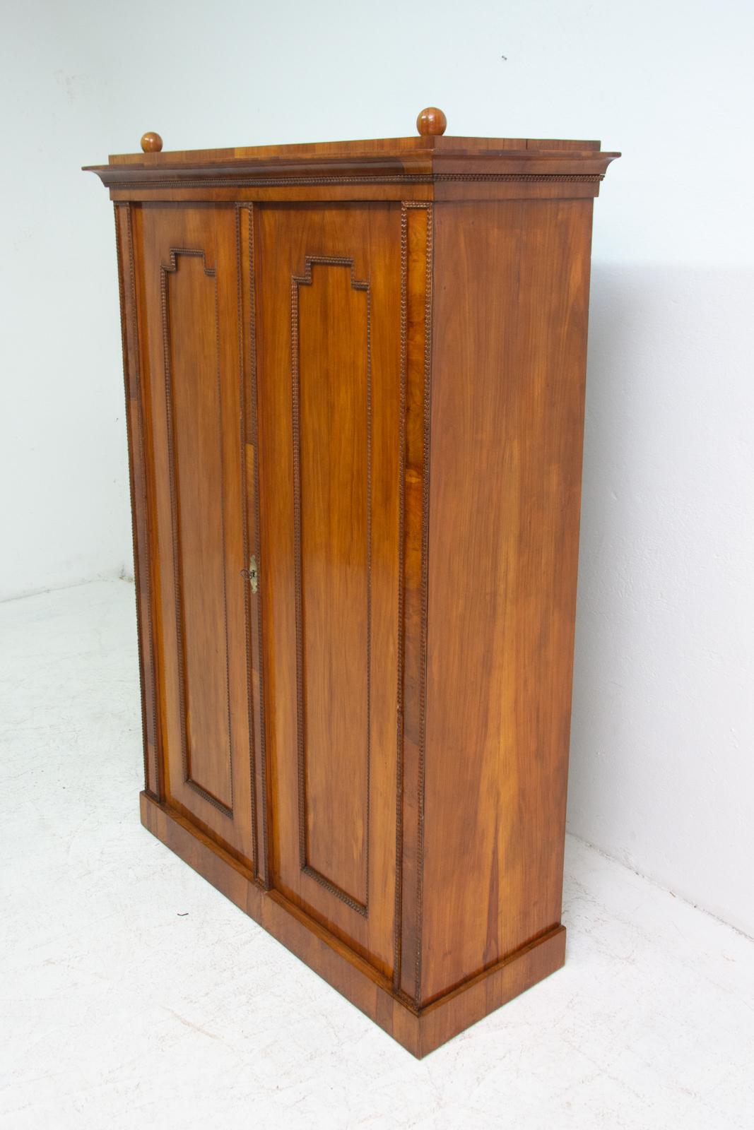 19th Century Antique Biedermeier Shelf Cabinet-Wardrobe, 1830s, Austria-Hungary For Sale