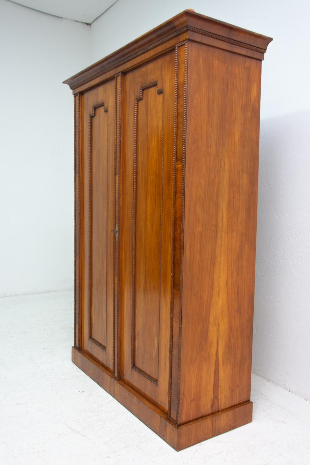 Wood Antique Biedermeier Shelf Cabinet-Wardrobe, 1830s, Austria-Hungary For Sale