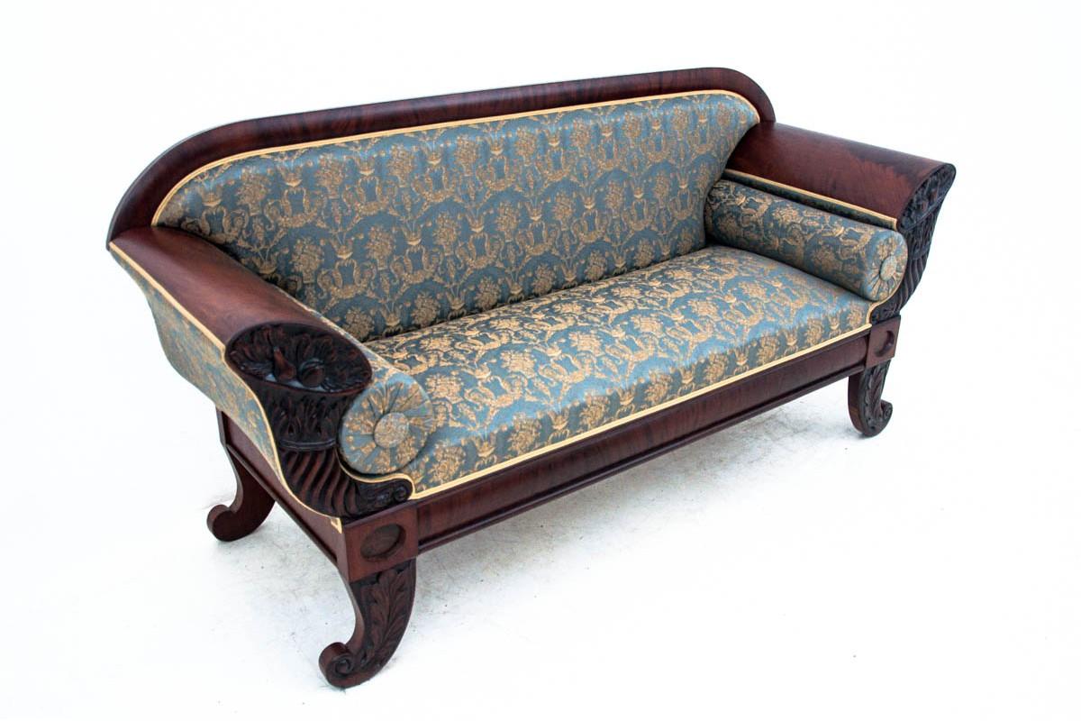 Cotton Antique Biedermeier Sofa from circa 1900, Renovated