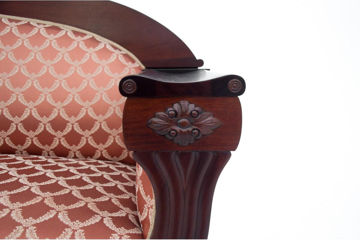 Mahogany Antique Biedermeier Sofa, Northern Europe, circa 1860s, Restored