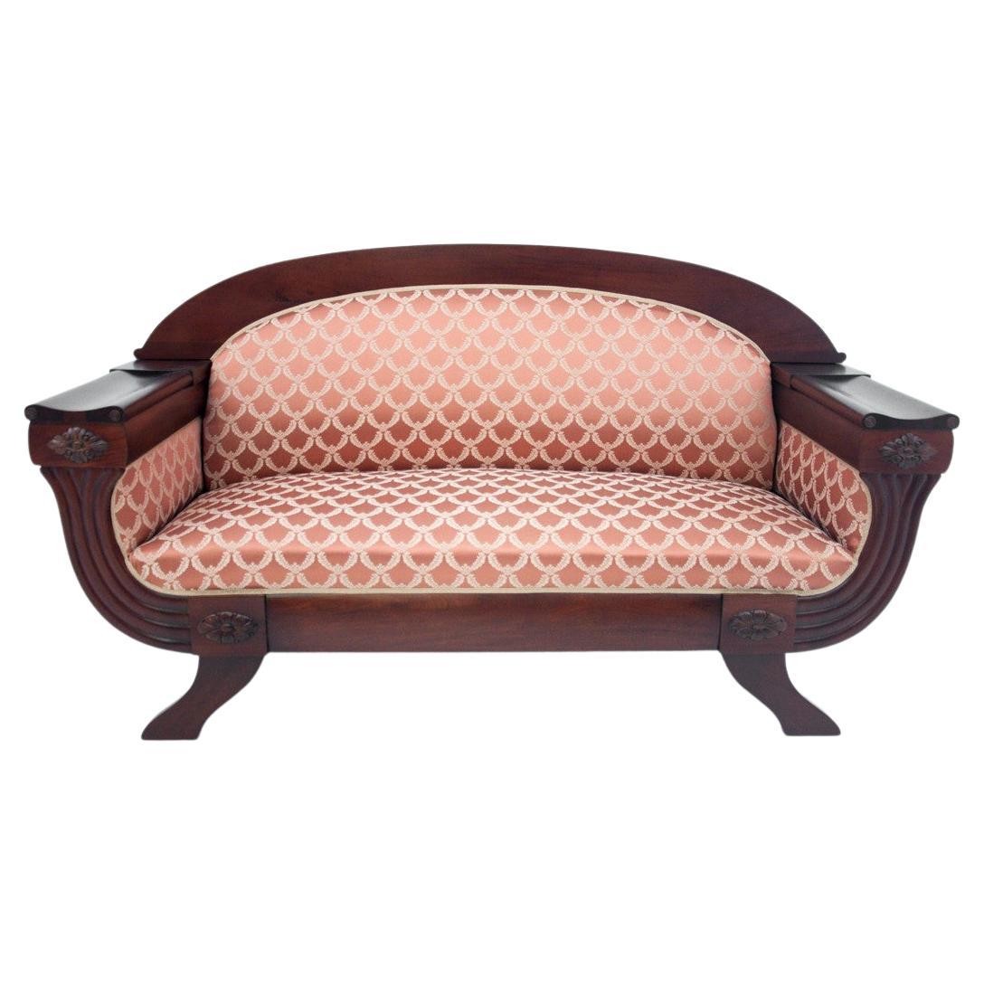 Antique Biedermeier Sofa, Northern Europe, circa 1860s, Restored For Sale