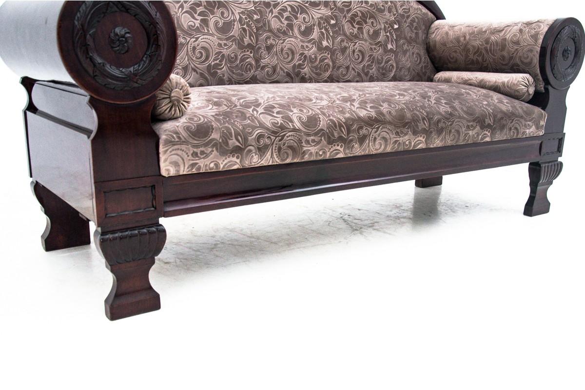 Late 19th Century Antique Biedermeier sofa, Northern Europe, circa 1920. Renovated. For Sale