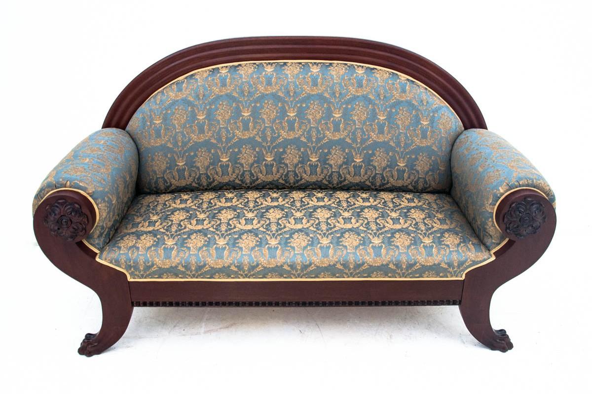 Mahogany Antique Biedermeier Sofa, Northern Europe, circa 1920, Renovated