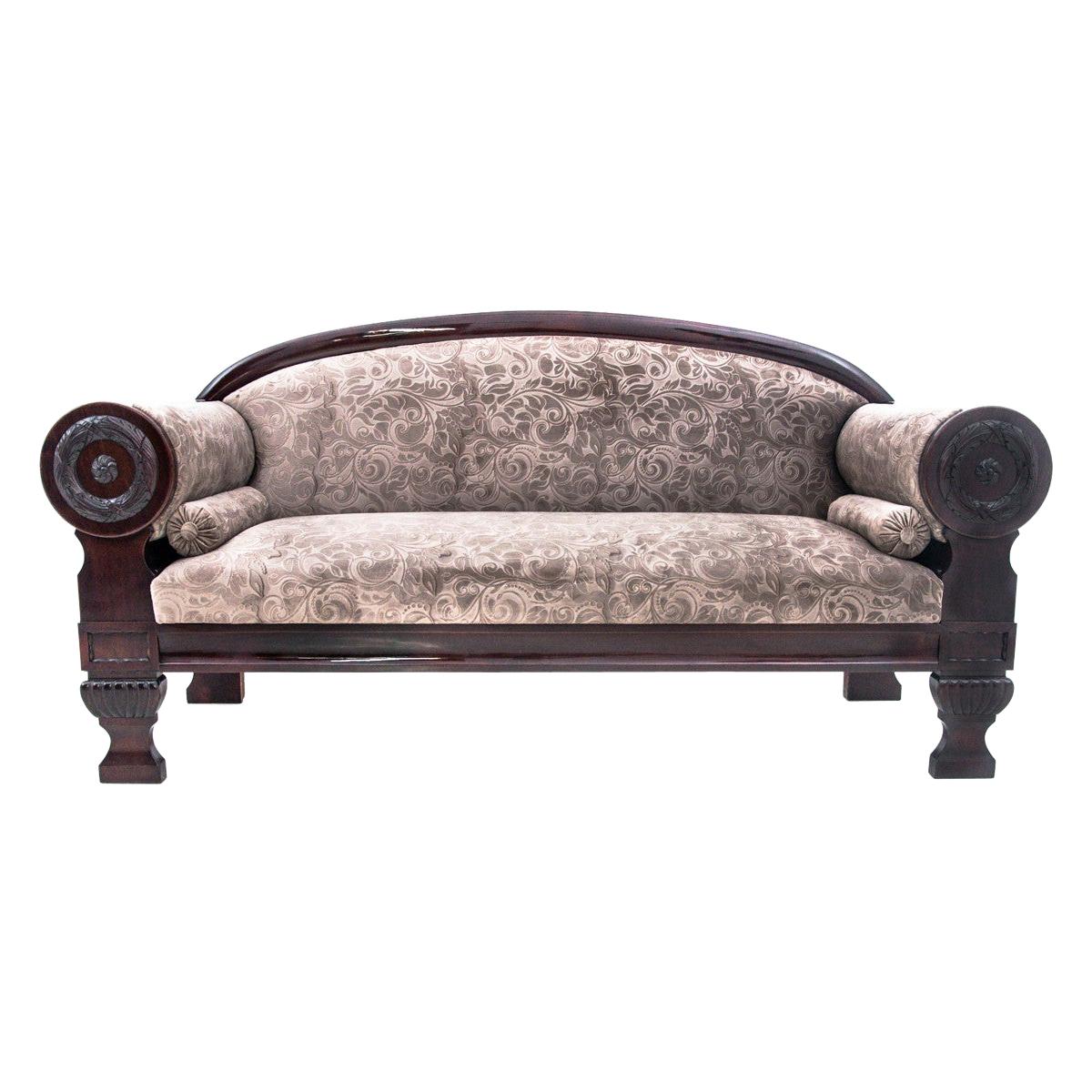 Antique Biedermeier sofa, Northern Europe, circa 1920. Renovated. For Sale