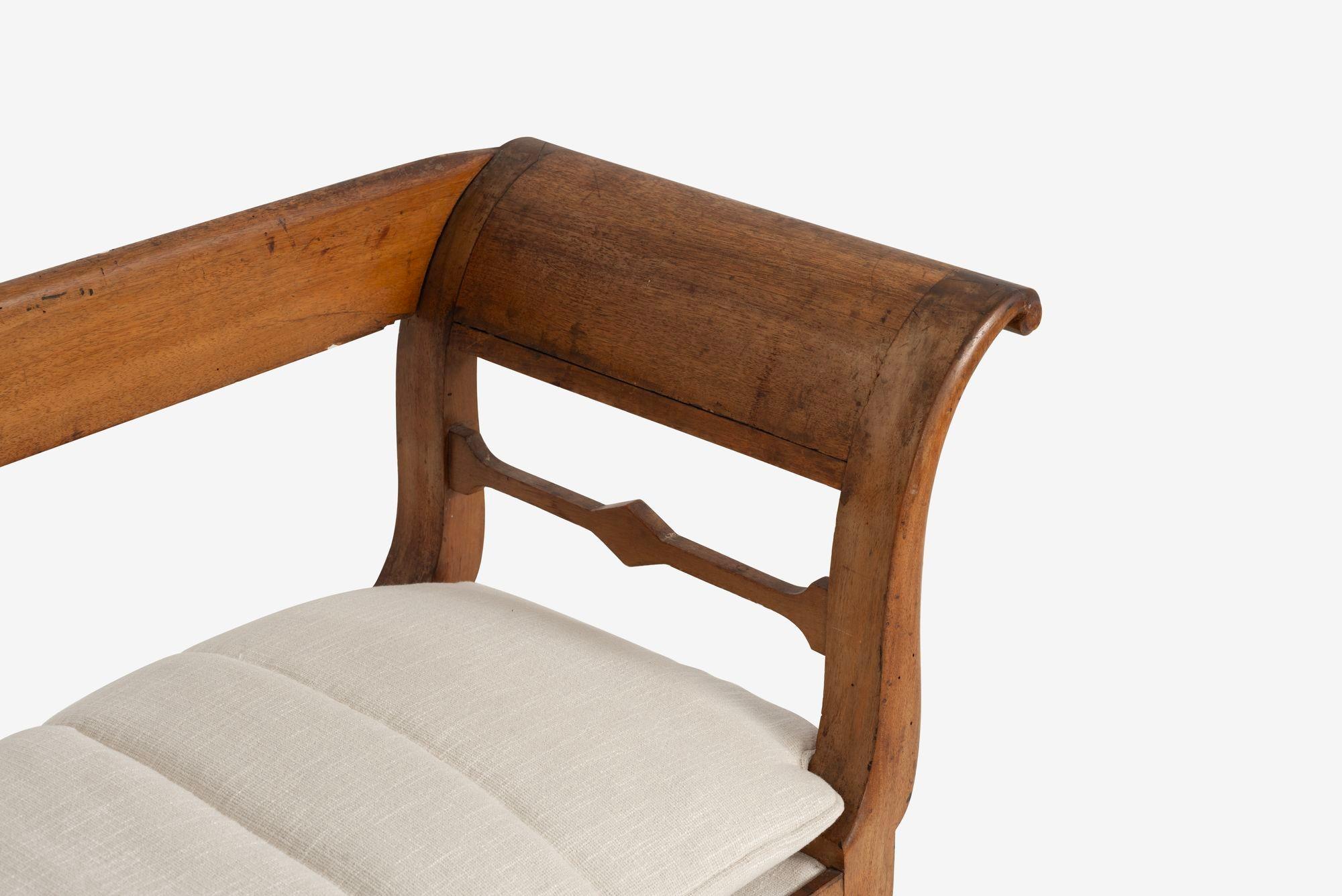 Antique Biedermeier Style Bench Seat For Sale 4