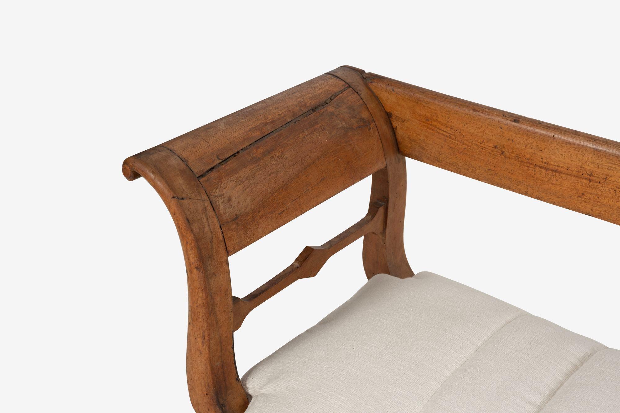 Antique Biedermeier Style Bench Seat For Sale 6