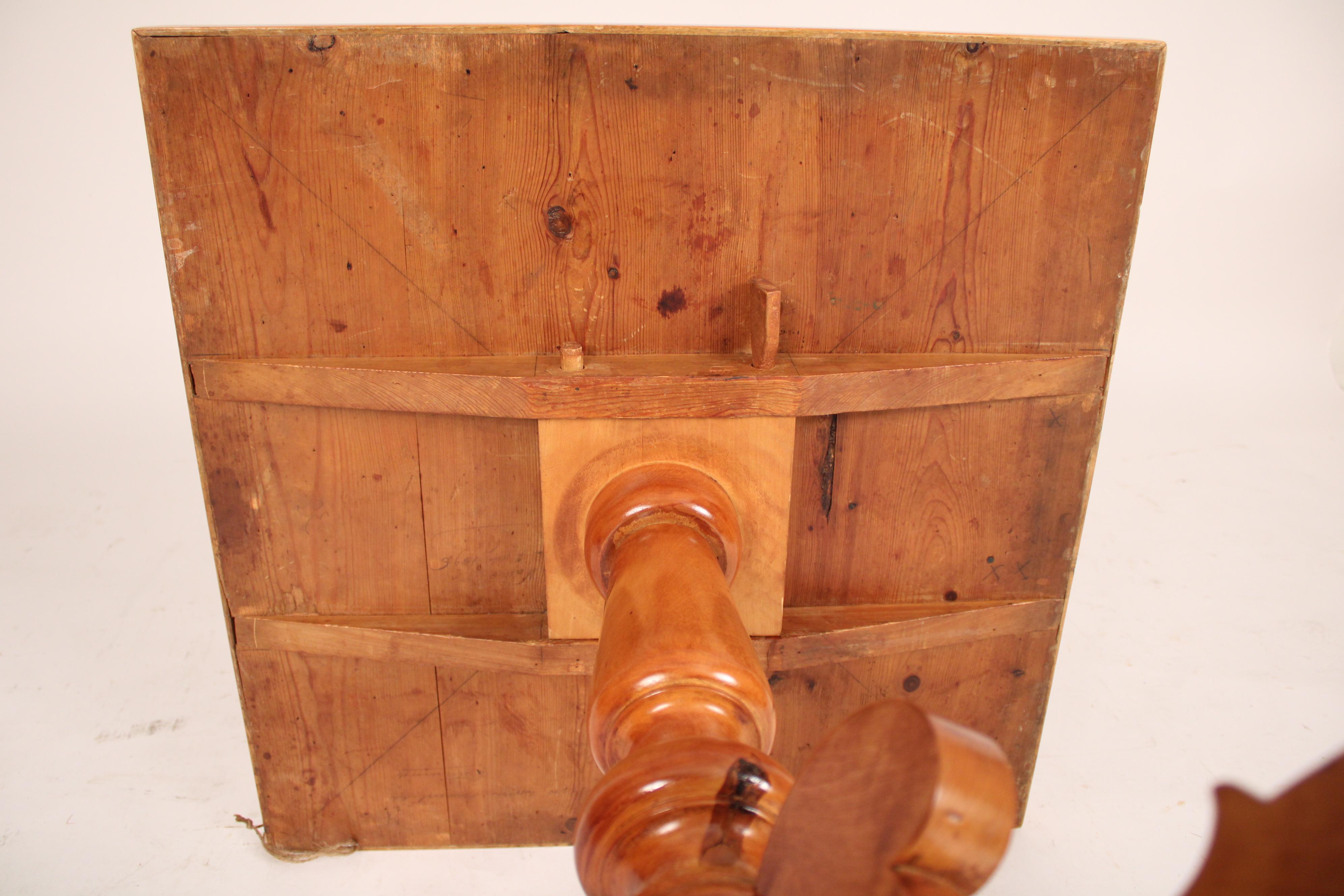 Antique Biedermeier Style Birch End Table For Sale 5