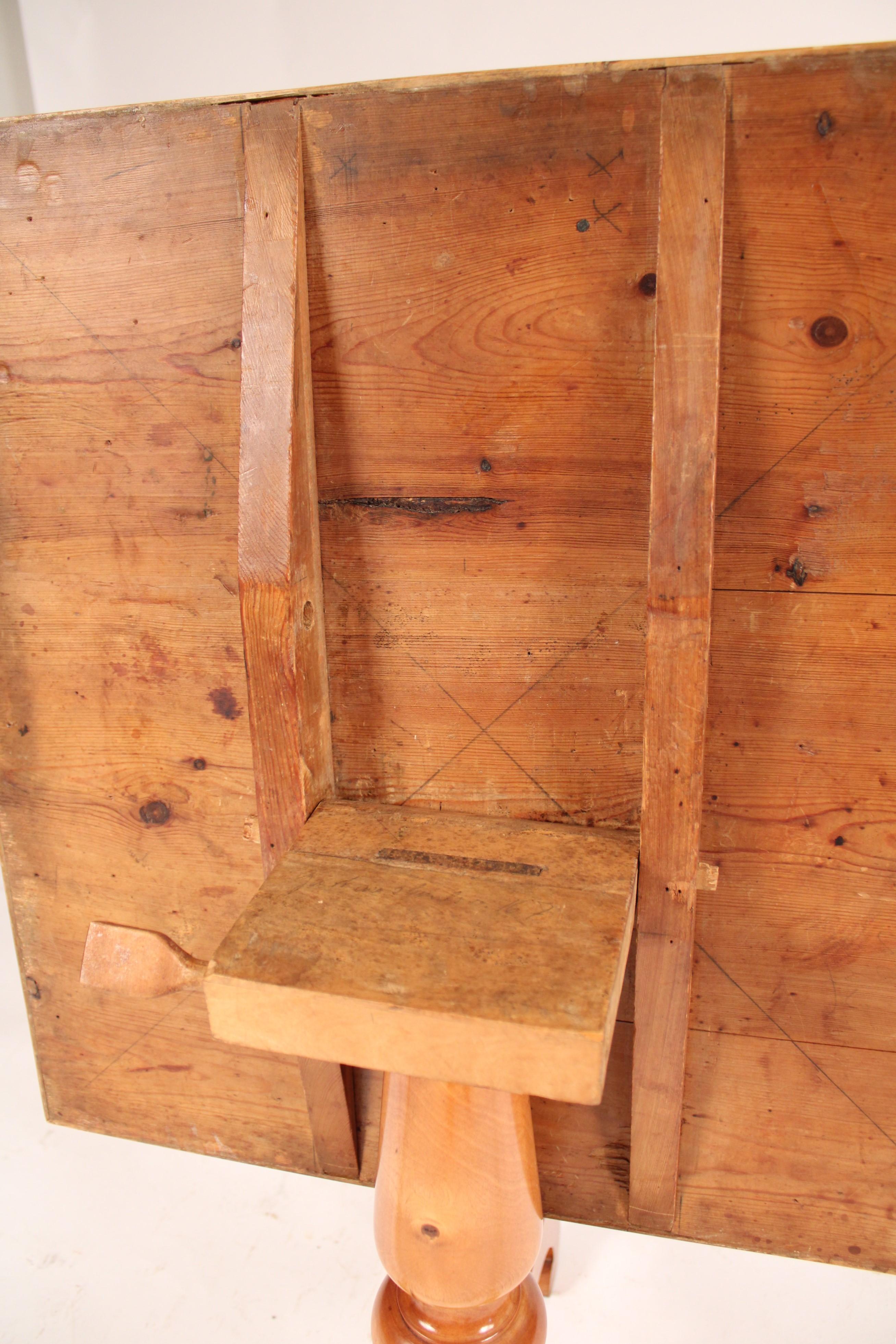 Antique Biedermeier Style Birch End Table For Sale 6