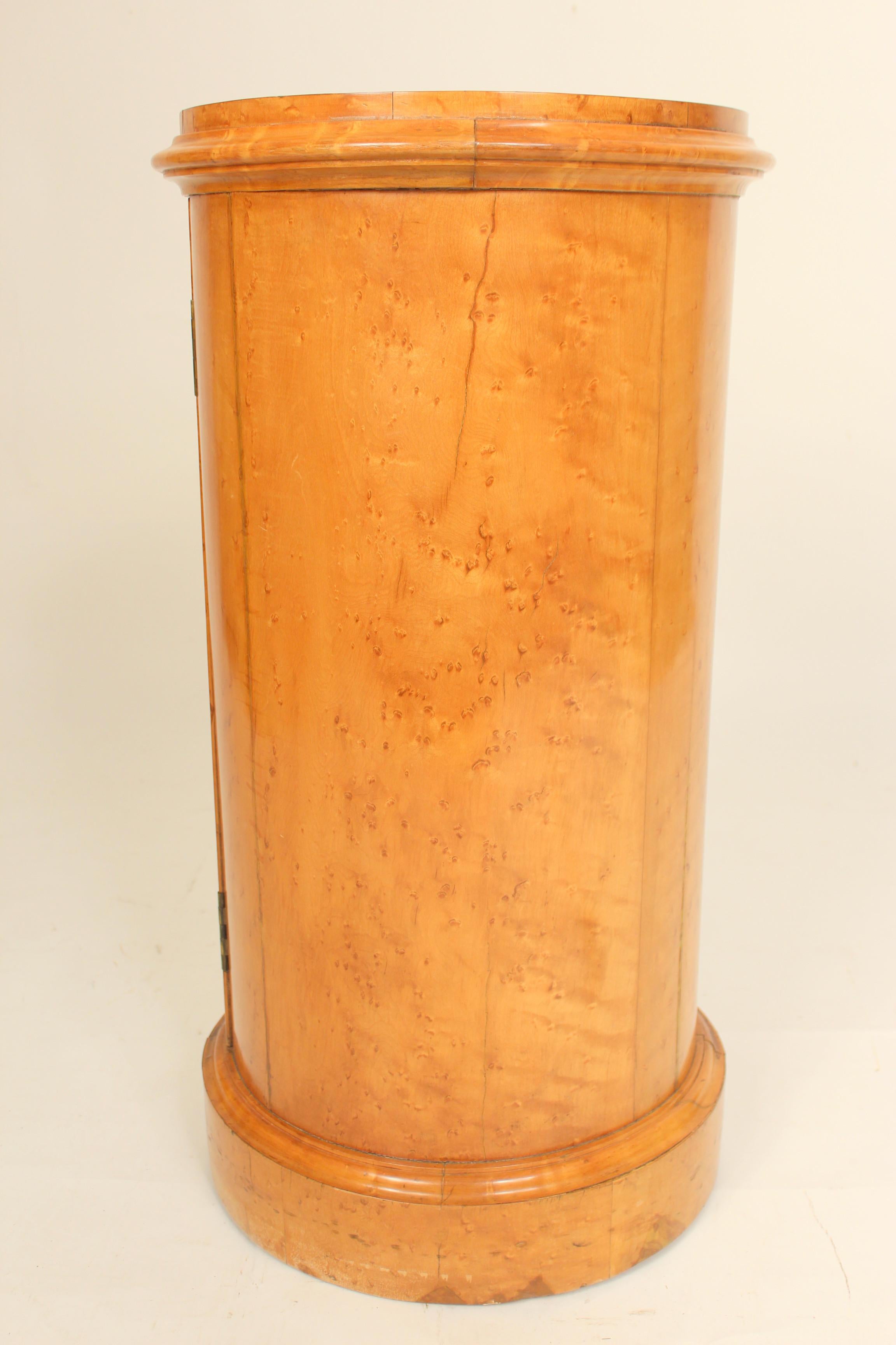 European Antique Biedermeier Style Cylinder Commode