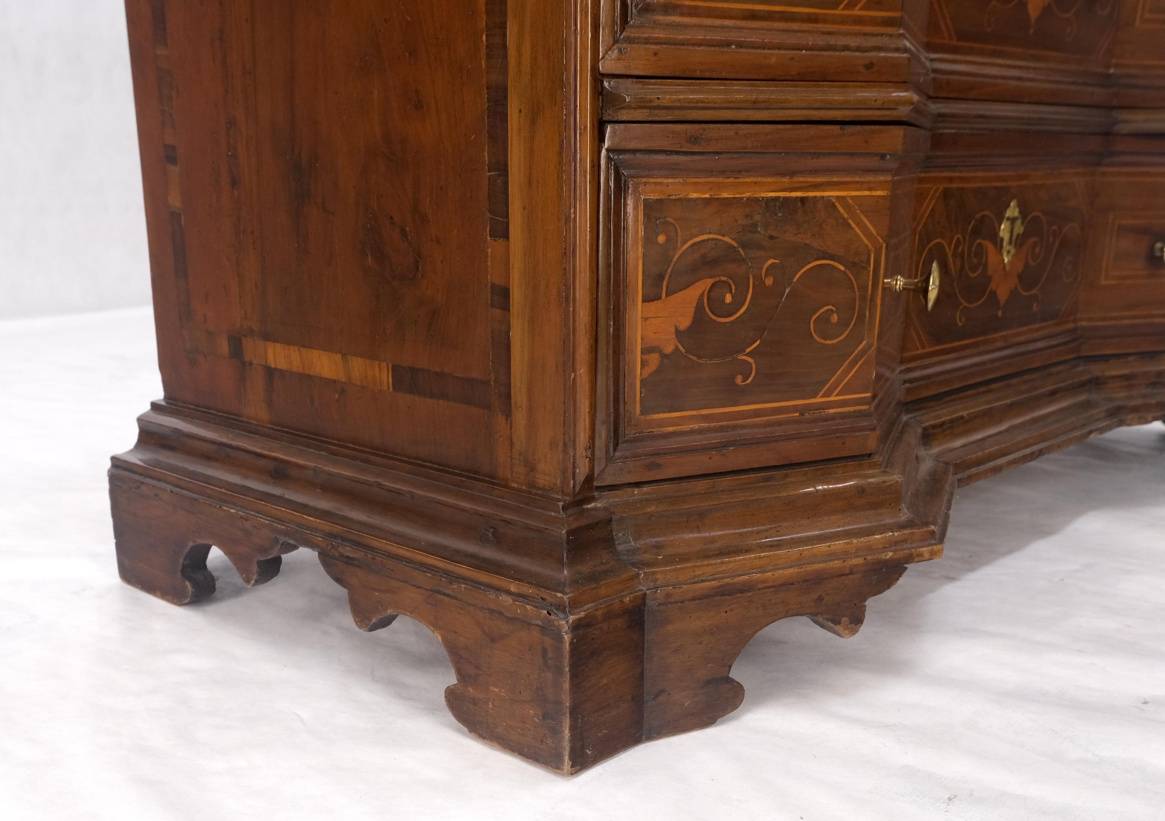 Antique Biedermeier Style Inlay Drop Front Secretary Desk 3 Drawers Dresser NICE For Sale 4