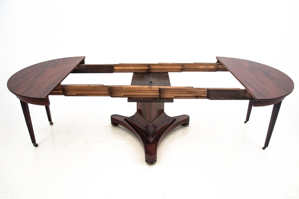 Mahogany Antique Biedermeier Table, Scandinavia, circa 1850