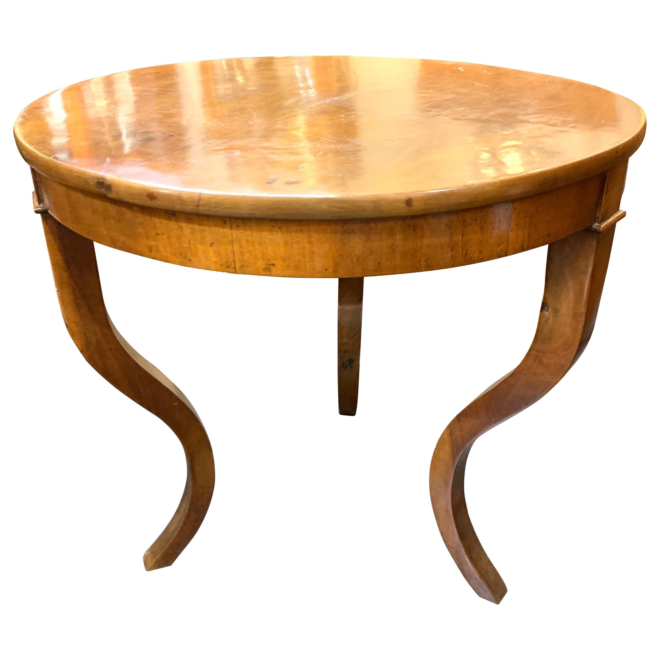 Antique Biedermeier Walnut Table