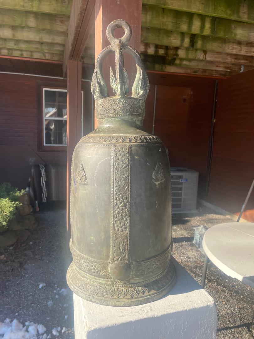 Thai Antique Big Bronze Bell with Big Resonating Sound