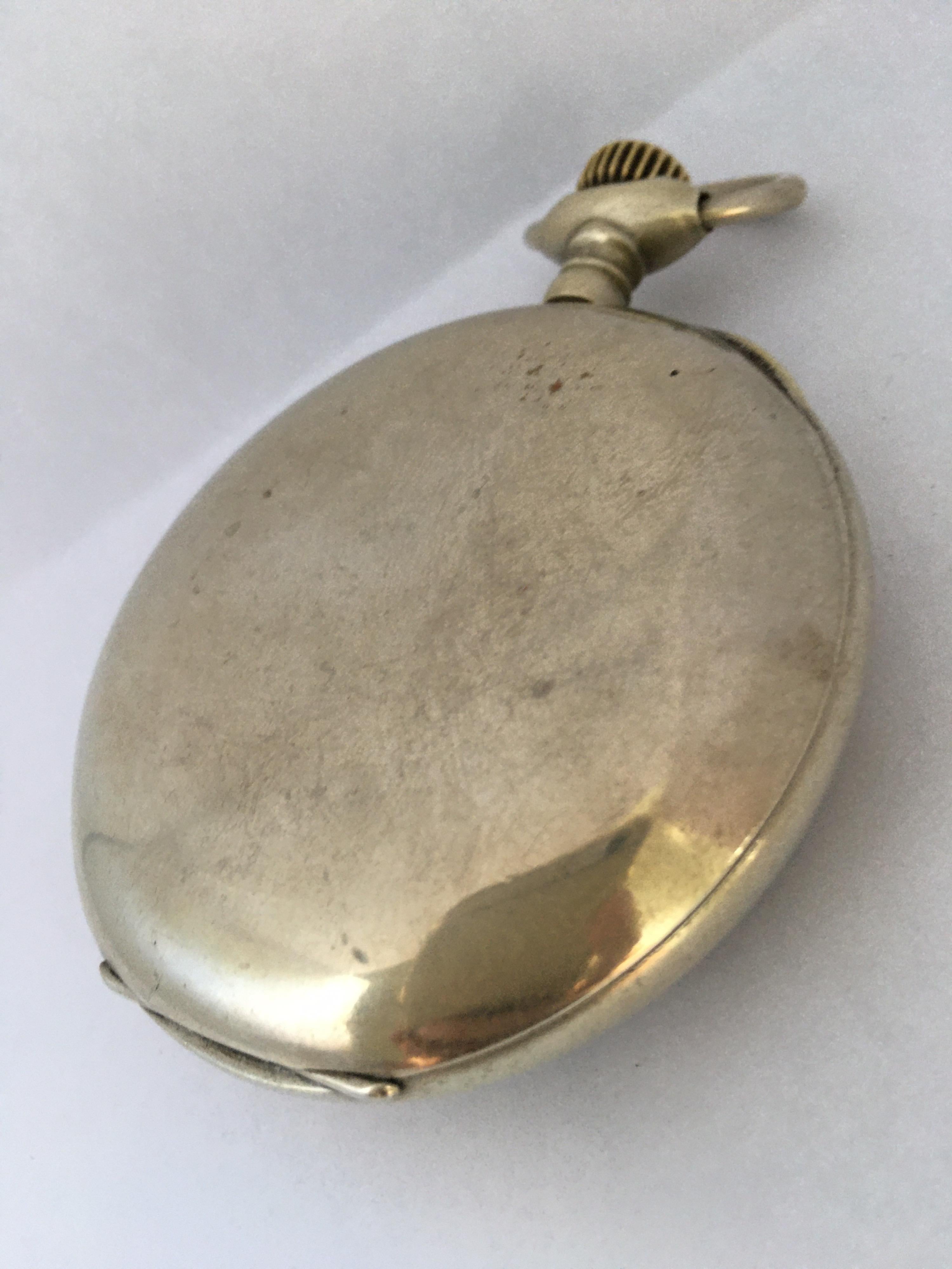 Antique Big/ Goliath Schwob Freres Hand Winding Pocket Watch 3