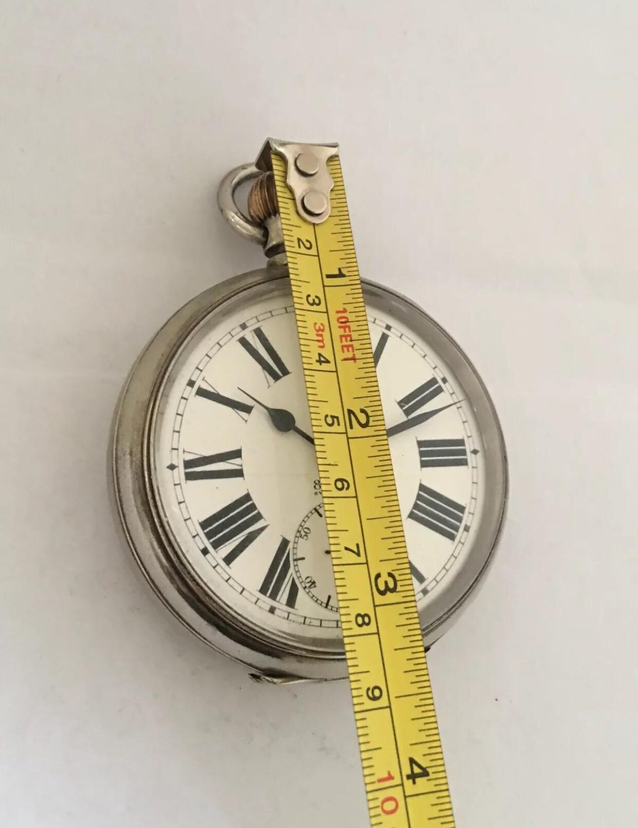 Antique Big / Golliath 8 Days Swiss Made Pocket Watch 2