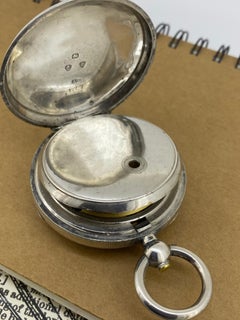 Antique Big OpenFace Silver Pocket Watch by Waltham American Watch Co (A.W.W.Co)