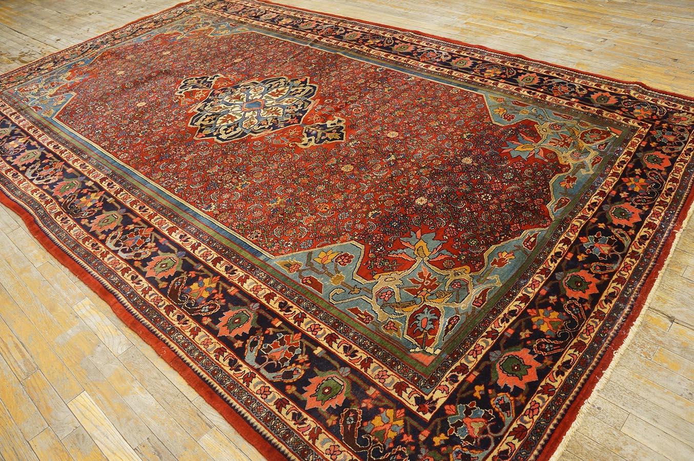 Tapis persan Bijar du début du 20ème siècle ( 7'6