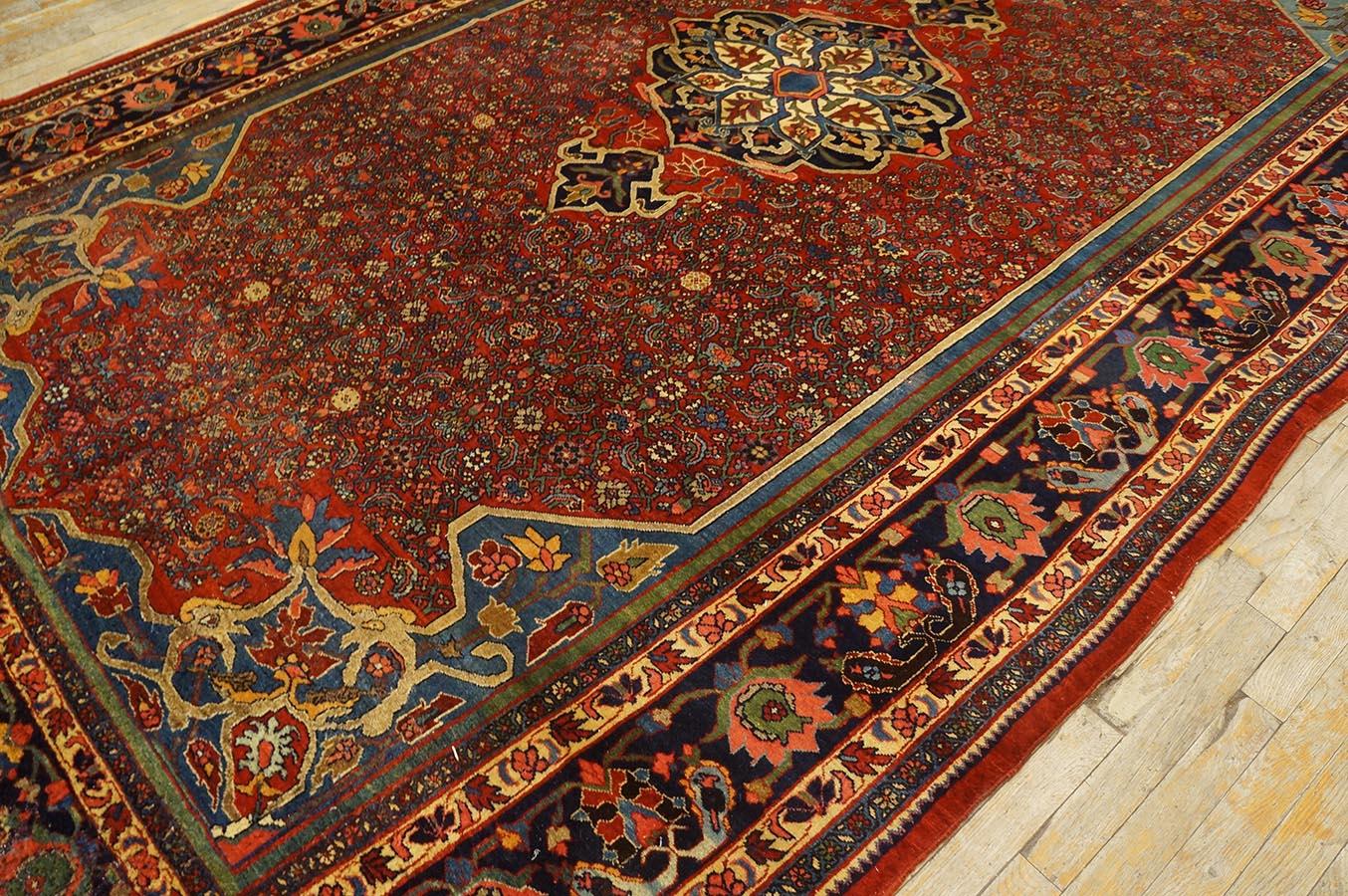 Tapis persan Bijar du début du 20ème siècle ( 7'6