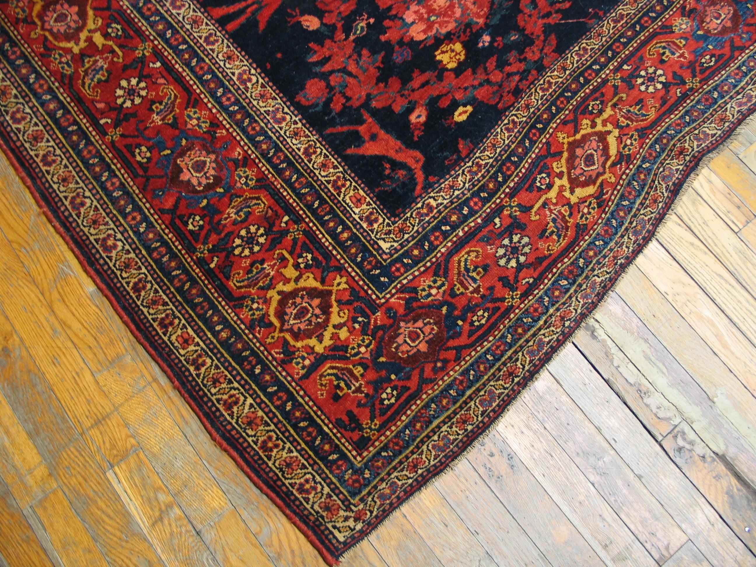 1880s Persian Bijar Carpet With Mostofi Design ( 9'3