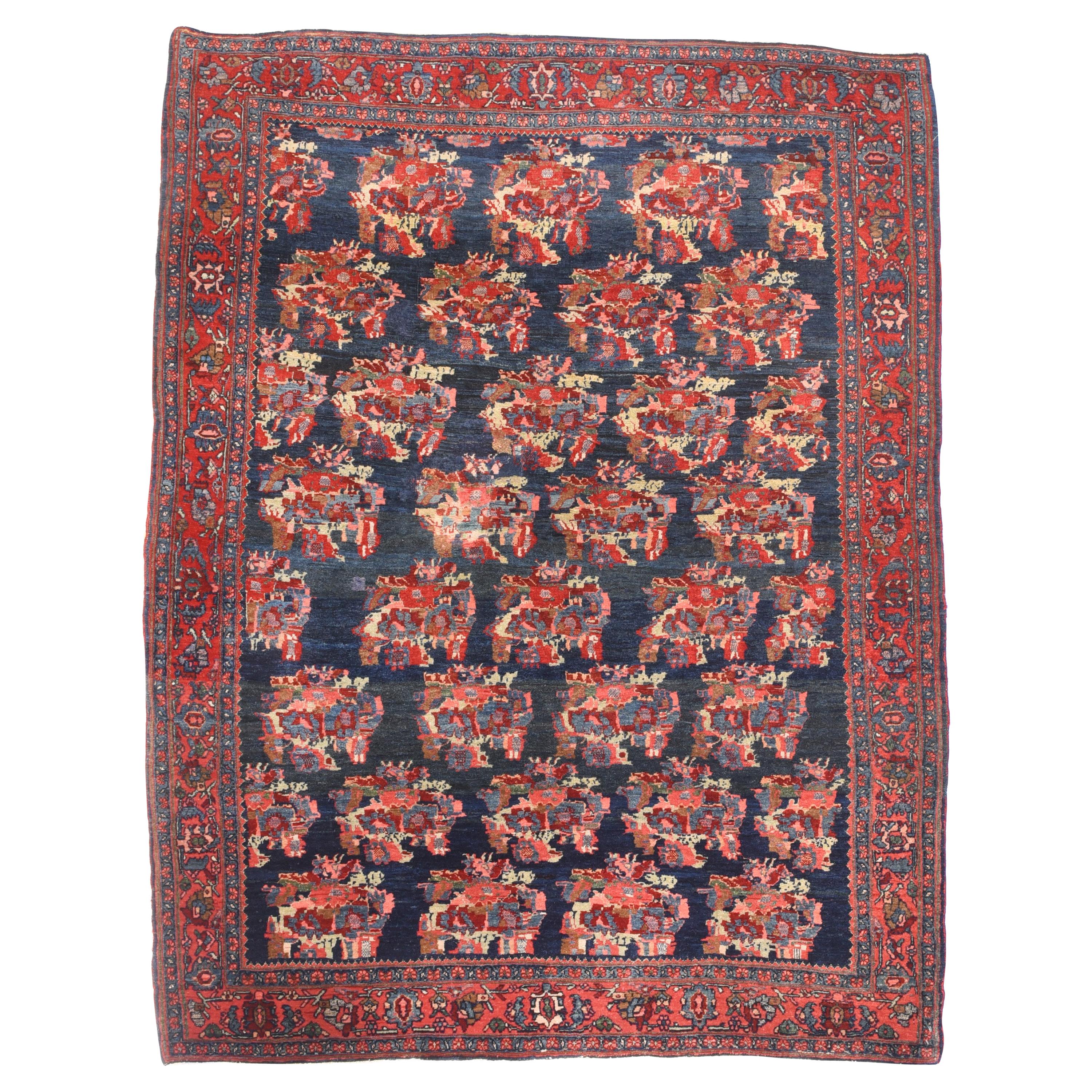 Antique Persian Bijar Rug For Sale at 1stDibs