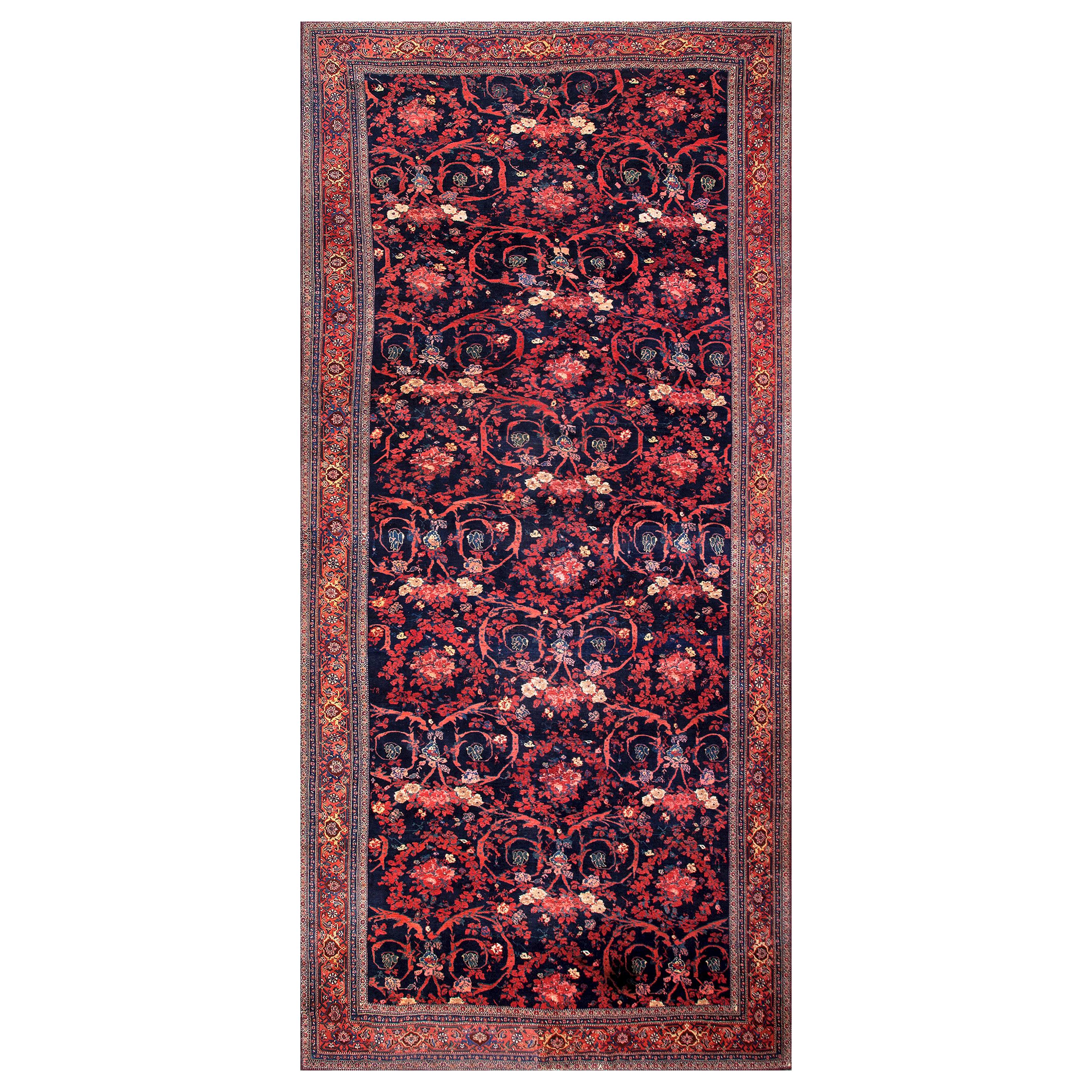 1880s Persian Bijar Carpet With Mostofi Design ( 9'3" x 20'3" - 282 x 617 cm ) For Sale